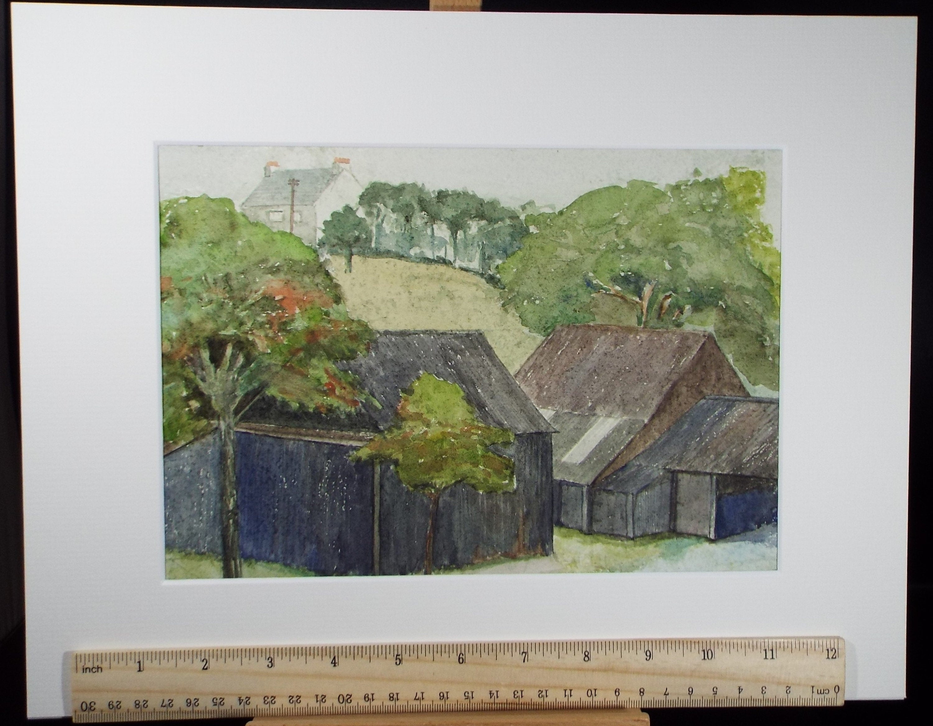 Original Watercolour on Paper, 'Country Barns', Leslie Duxbury ARCA (1921-2001), Circa 1950's