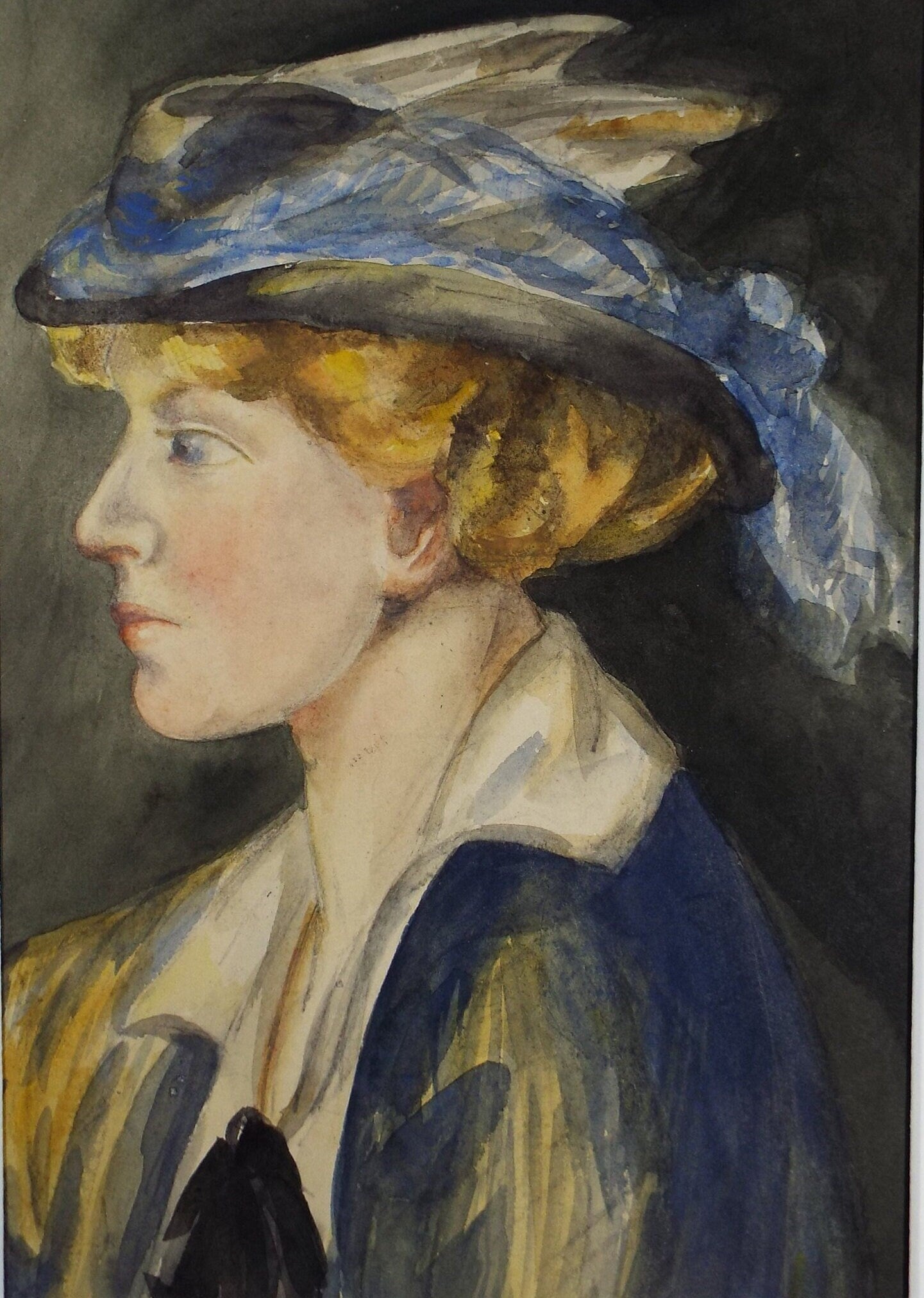 Original Watercolour,'Portrait of a Woman', Lucie Cole-Hamilton (20th Century, British), circa 1915