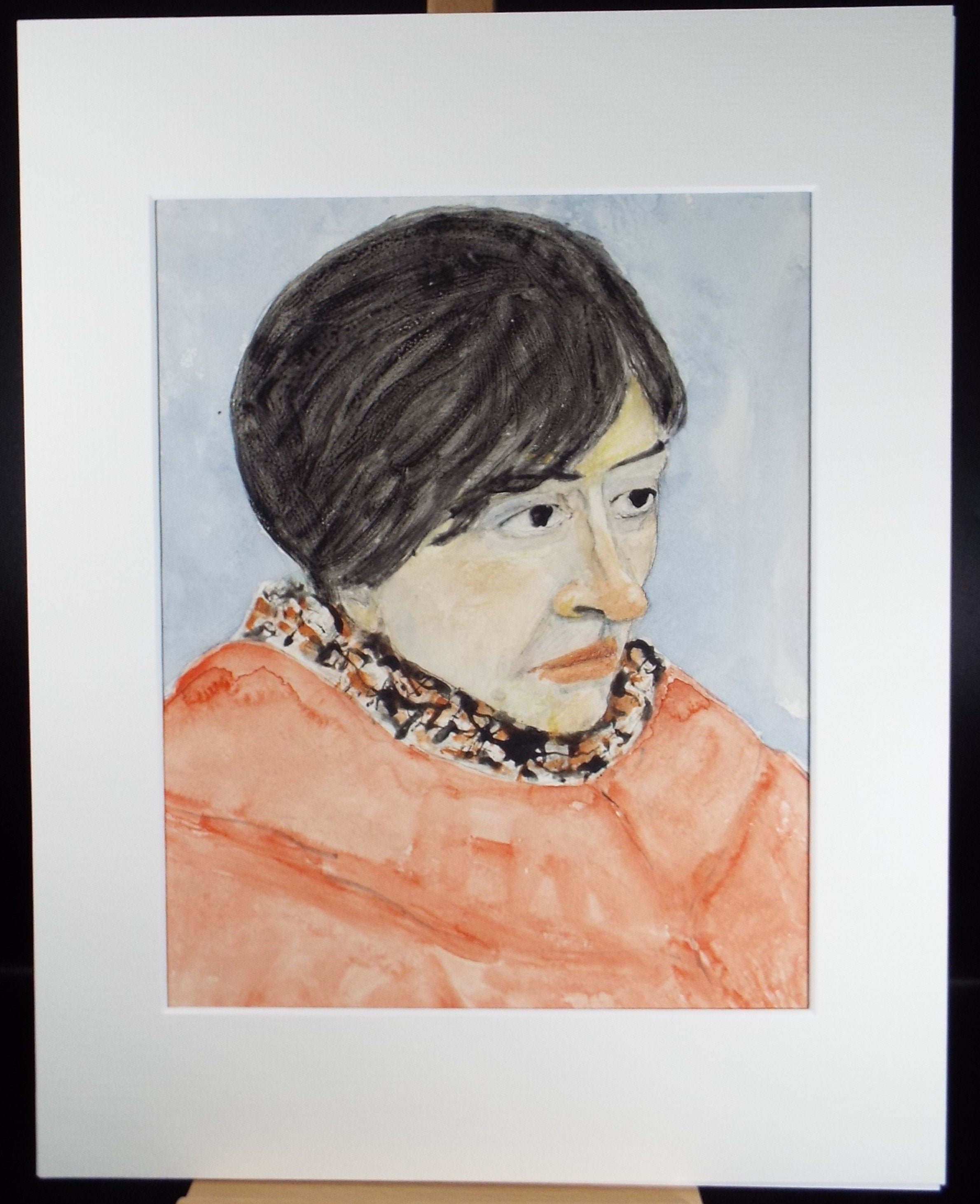 Original Watercolour on Paper, 'Woman in Red', Leslie Duxbury ARCA (1921-2001), Circa 1980's