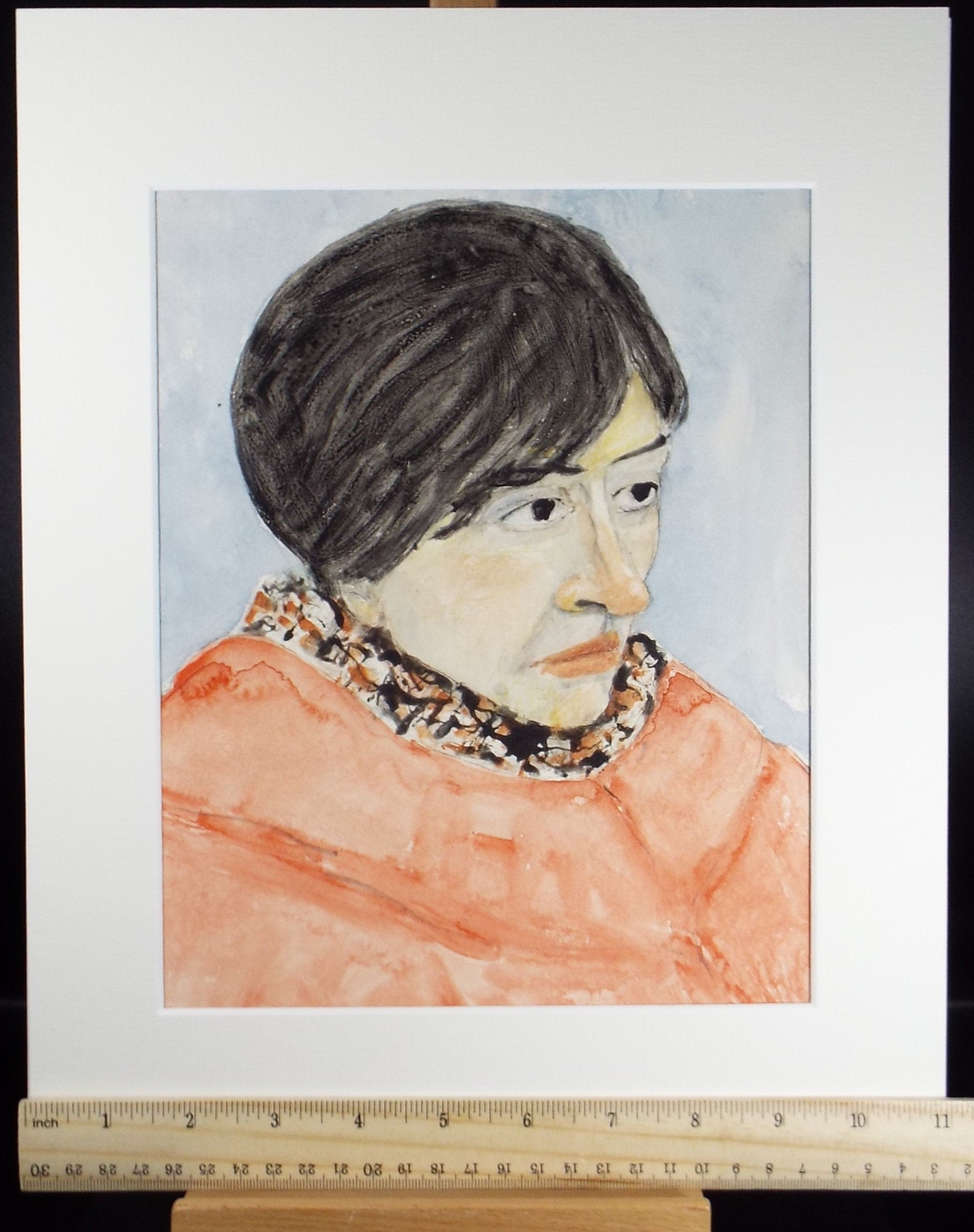 Original Watercolour on Paper, 'Woman in Red', Leslie Duxbury ARCA (1921-2001), Circa 1980's