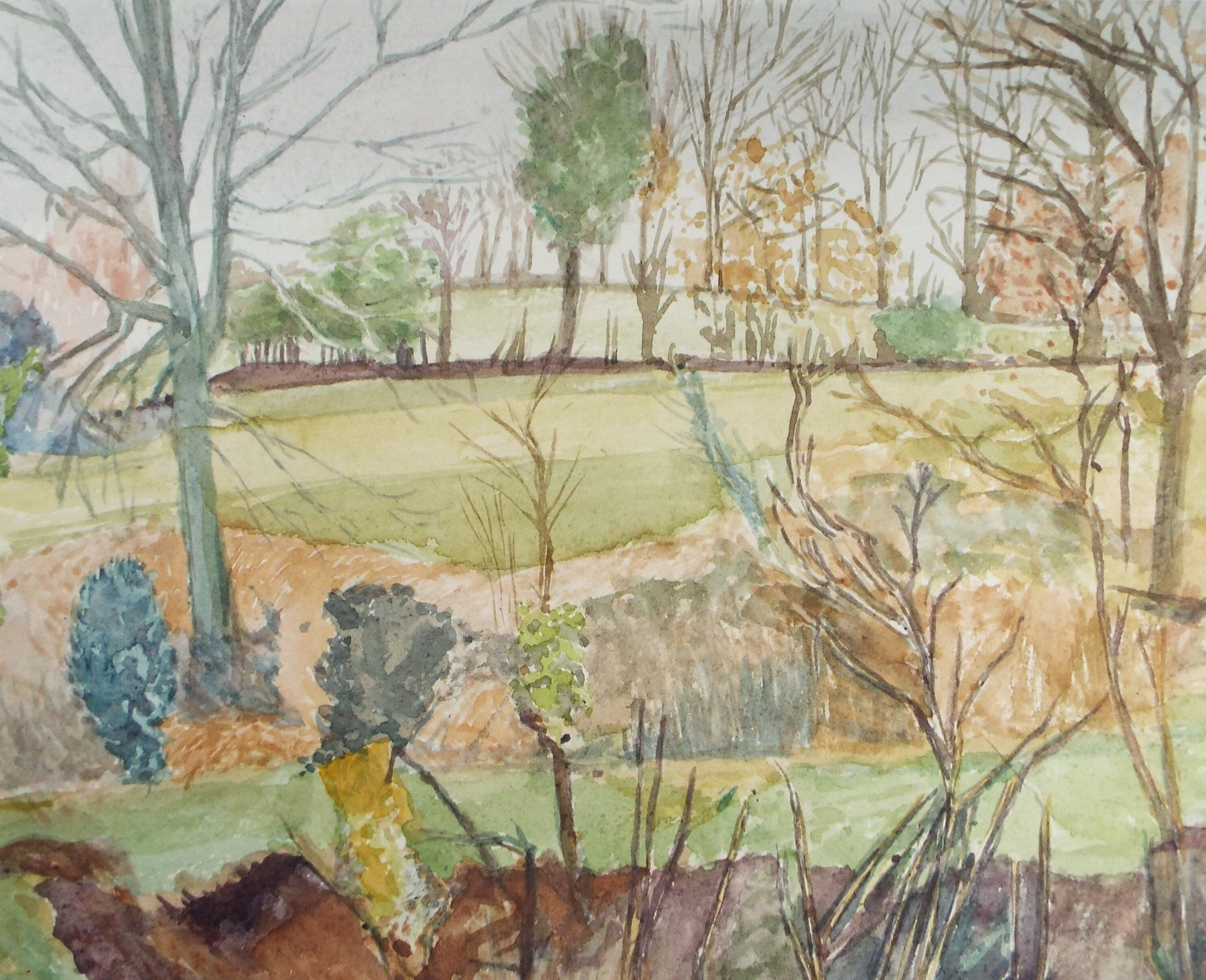 Original Watercolour on Paper, 'The Golf Course', Leslie Duxbury ARCA (1921-2001), Circa 1950's
