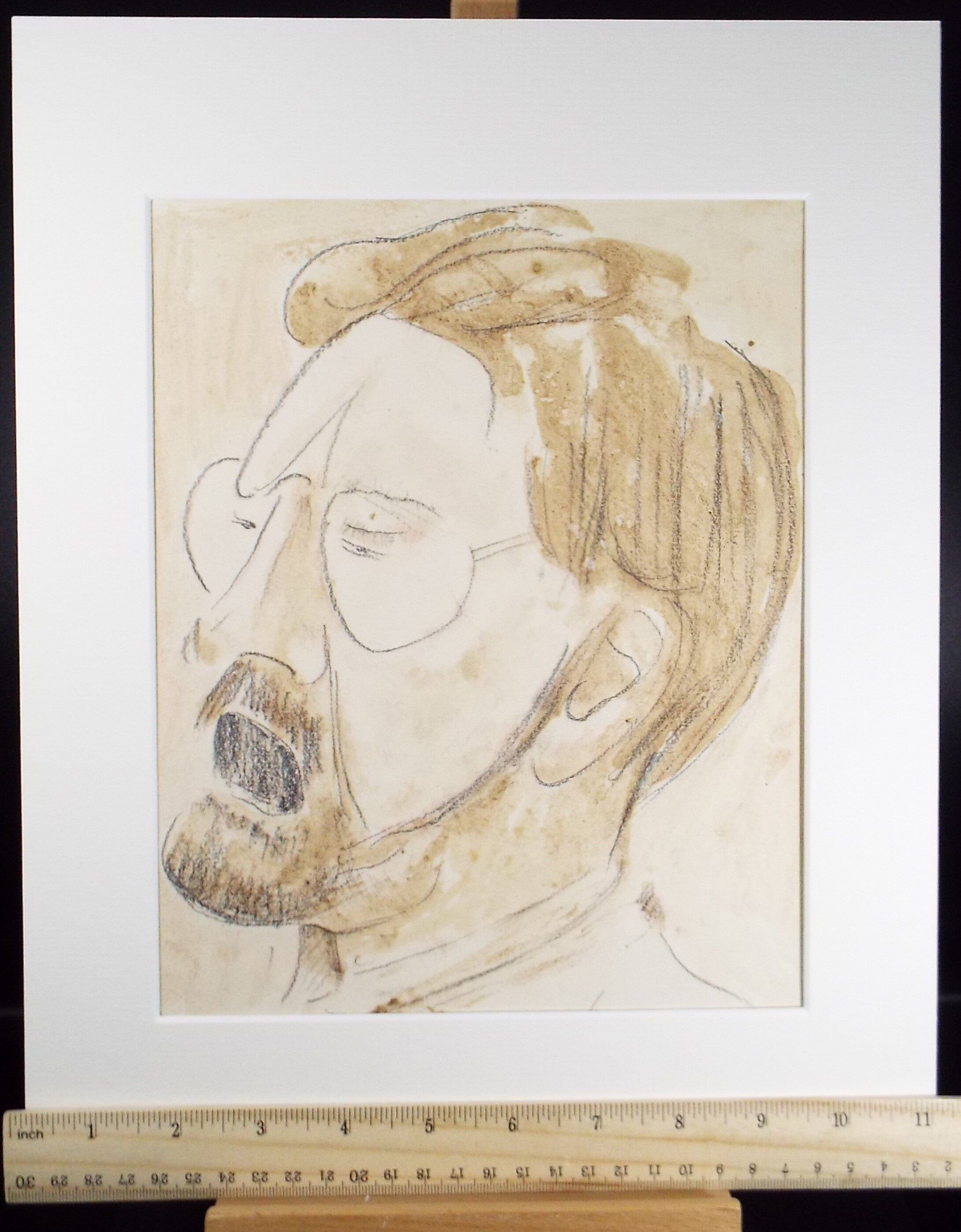 Original Watercolour & Pencil on Paper, 'Portrait Study, Leslie Duxbury ARCA (1921-2001), Circa 1980's