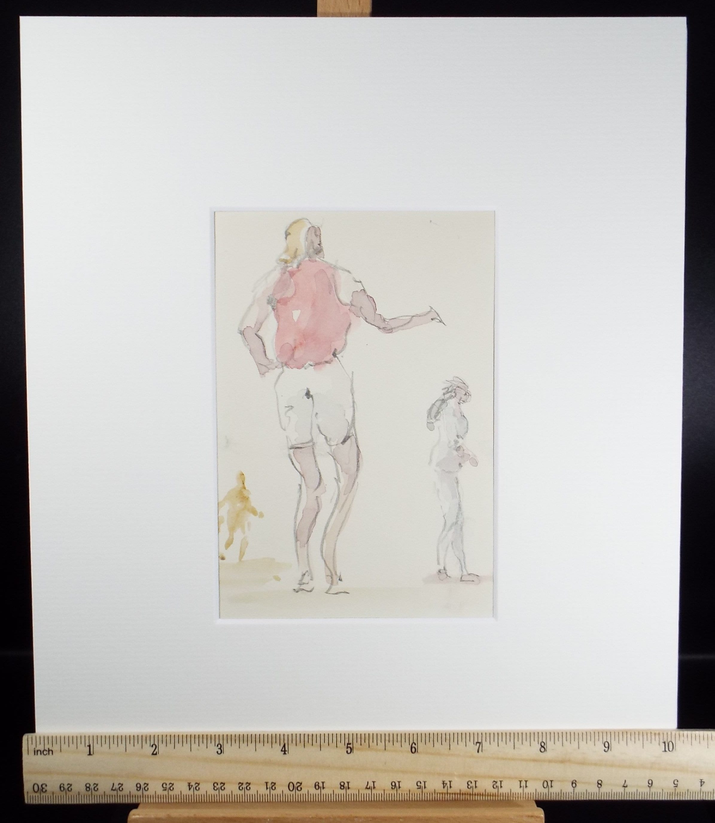 Original Watercolour & Pencil drawing, 'Figure Studies', Hugh McKenzie (1909-2005), Mid 20th Century
