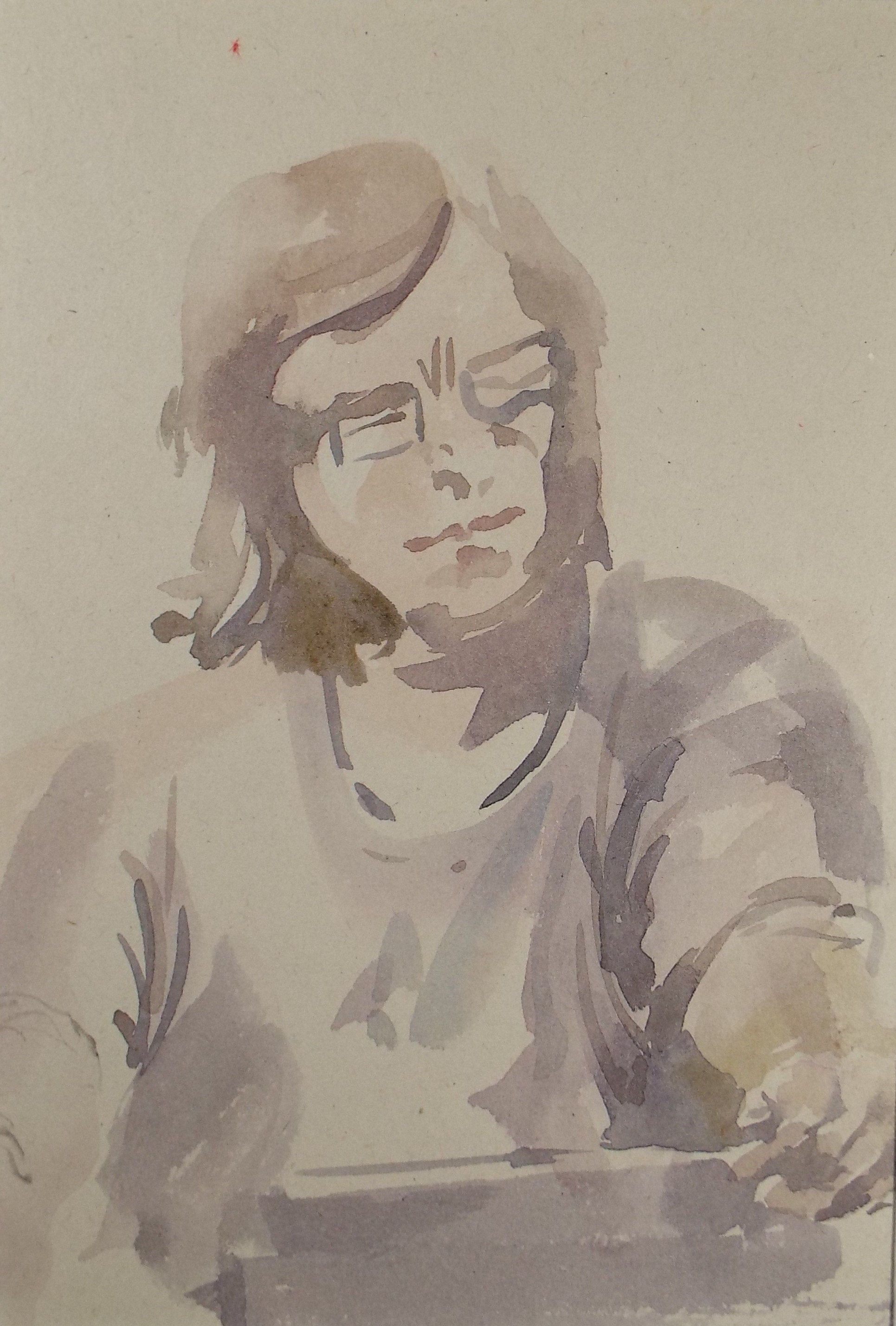 Original Watercolour drawing, 'Figure Study', Hugh McKenzie (1909-2005), Mid 20th Century
