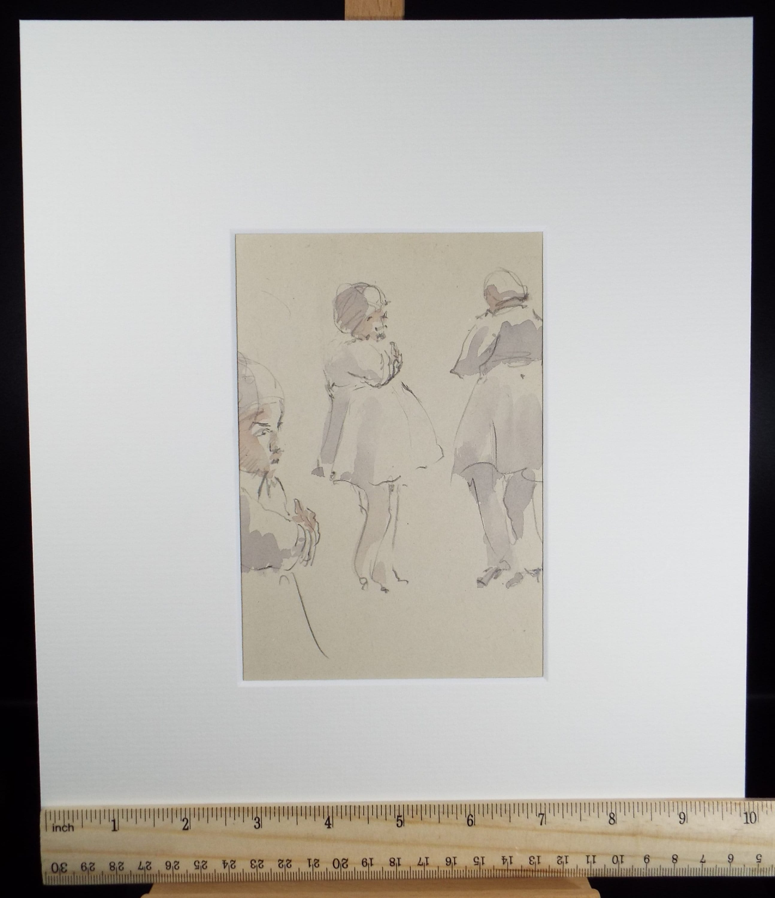 Original Watercolour & Pencil drawing, 'Figure Studies', Hugh McKenzie (1909-2005), Mid 20th Century