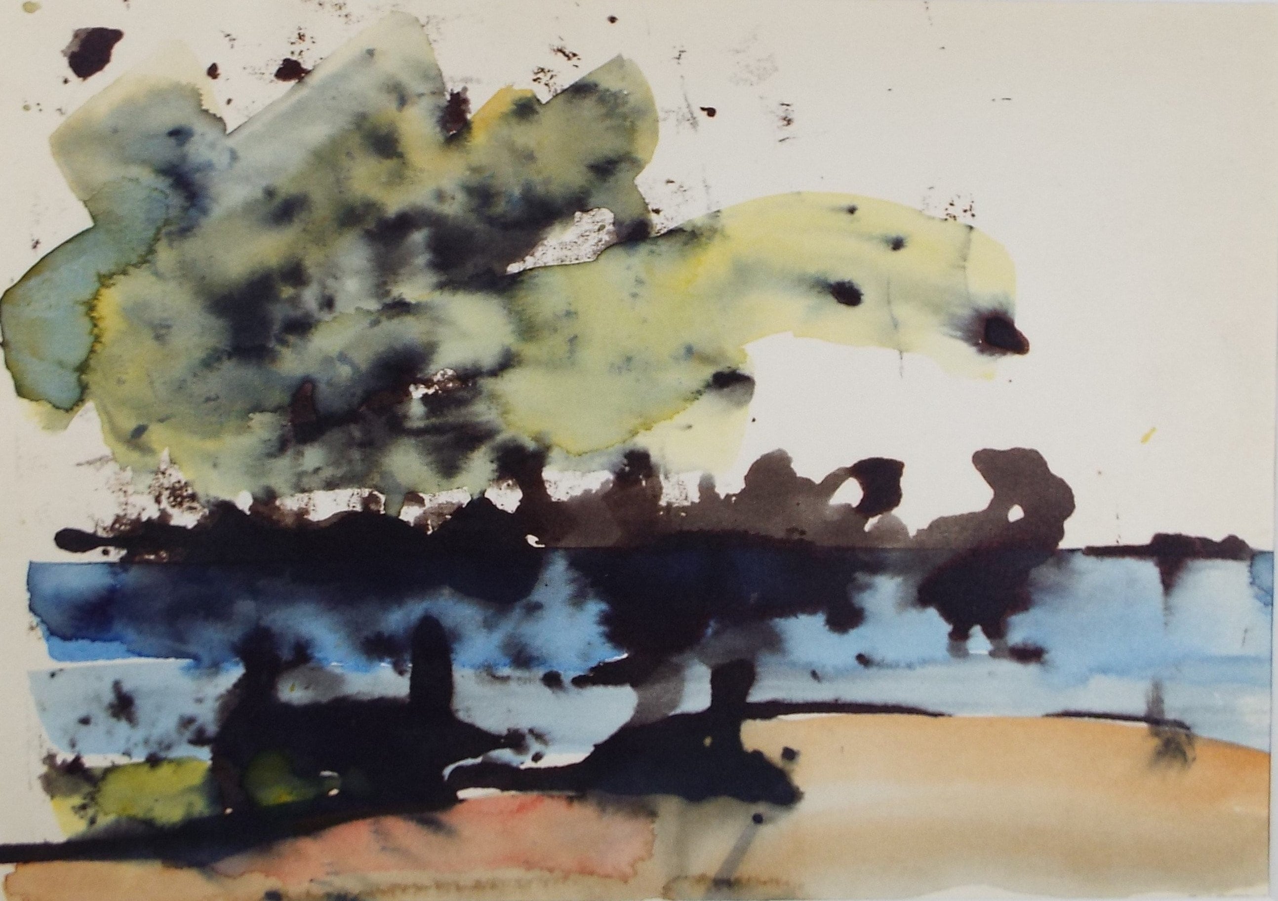 Original Watercolour drawing, 'Abstract Landscape', Hugh McKenzie (1909-2005), Mid 20th Century
