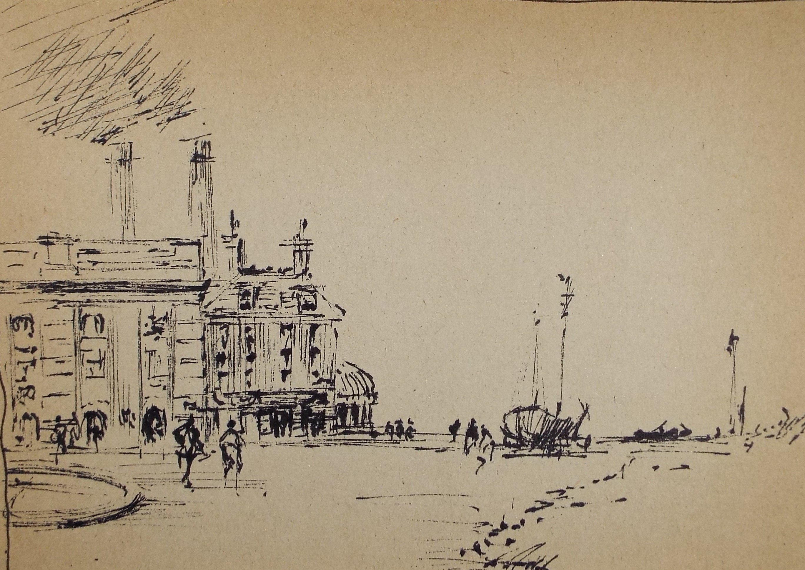 Original Pen & Ink drawing, 'Abstract Landscape', Hugh McKenzie (1909-2005), Mid 20th Century