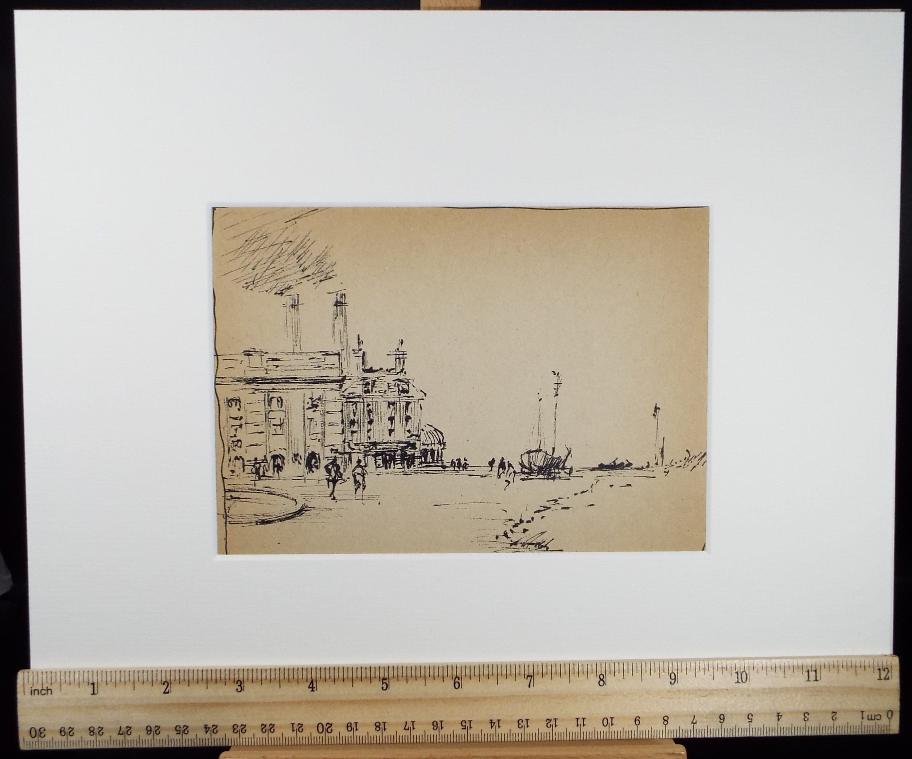 Original Pen & Ink drawing, 'Abstract Landscape', Hugh McKenzie (1909-2005), Mid 20th Century