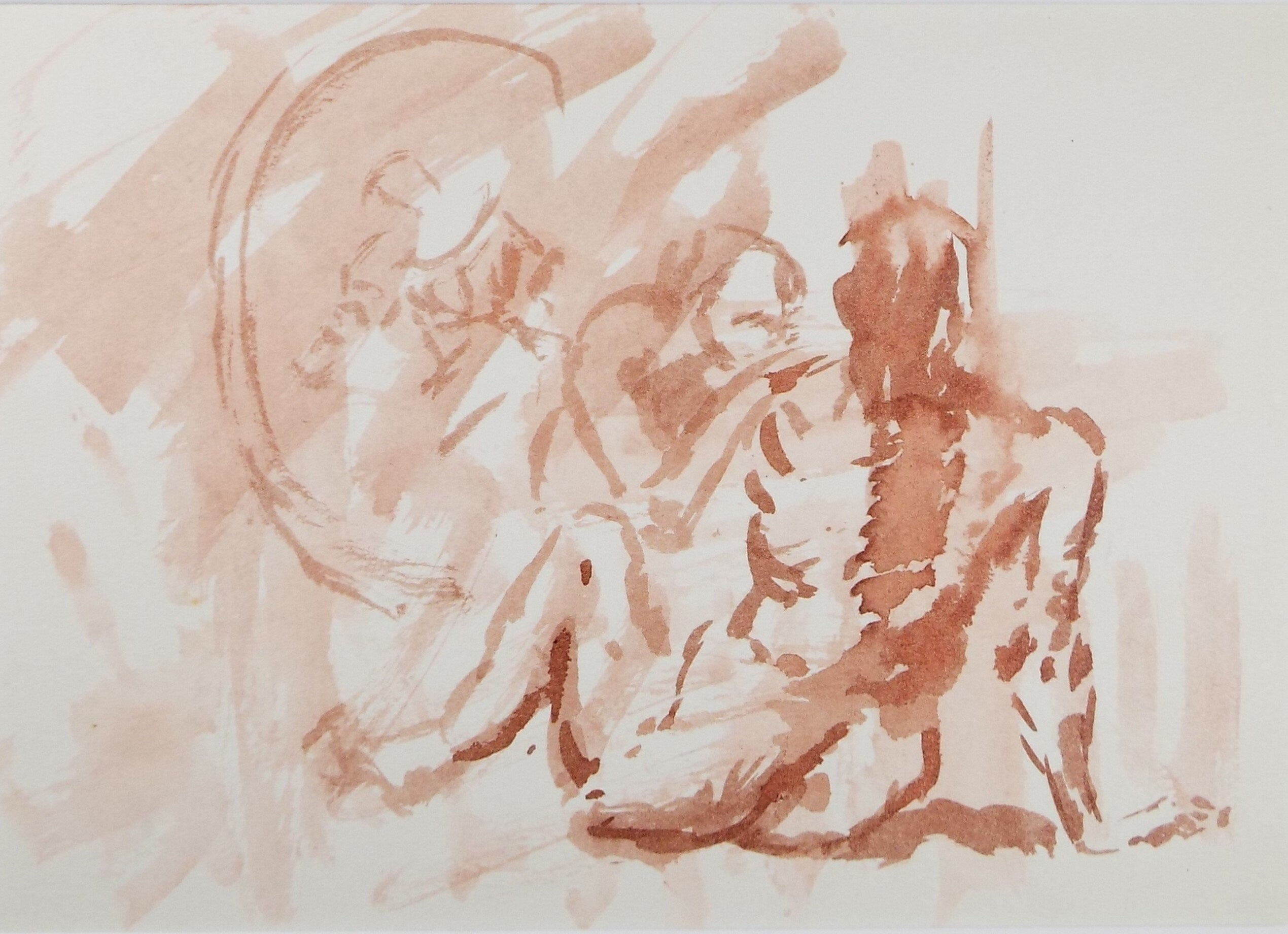 Original Watercolour drawing, 'Nude Study', Hugh McKenzie (1909-2005), Mid 20th Century