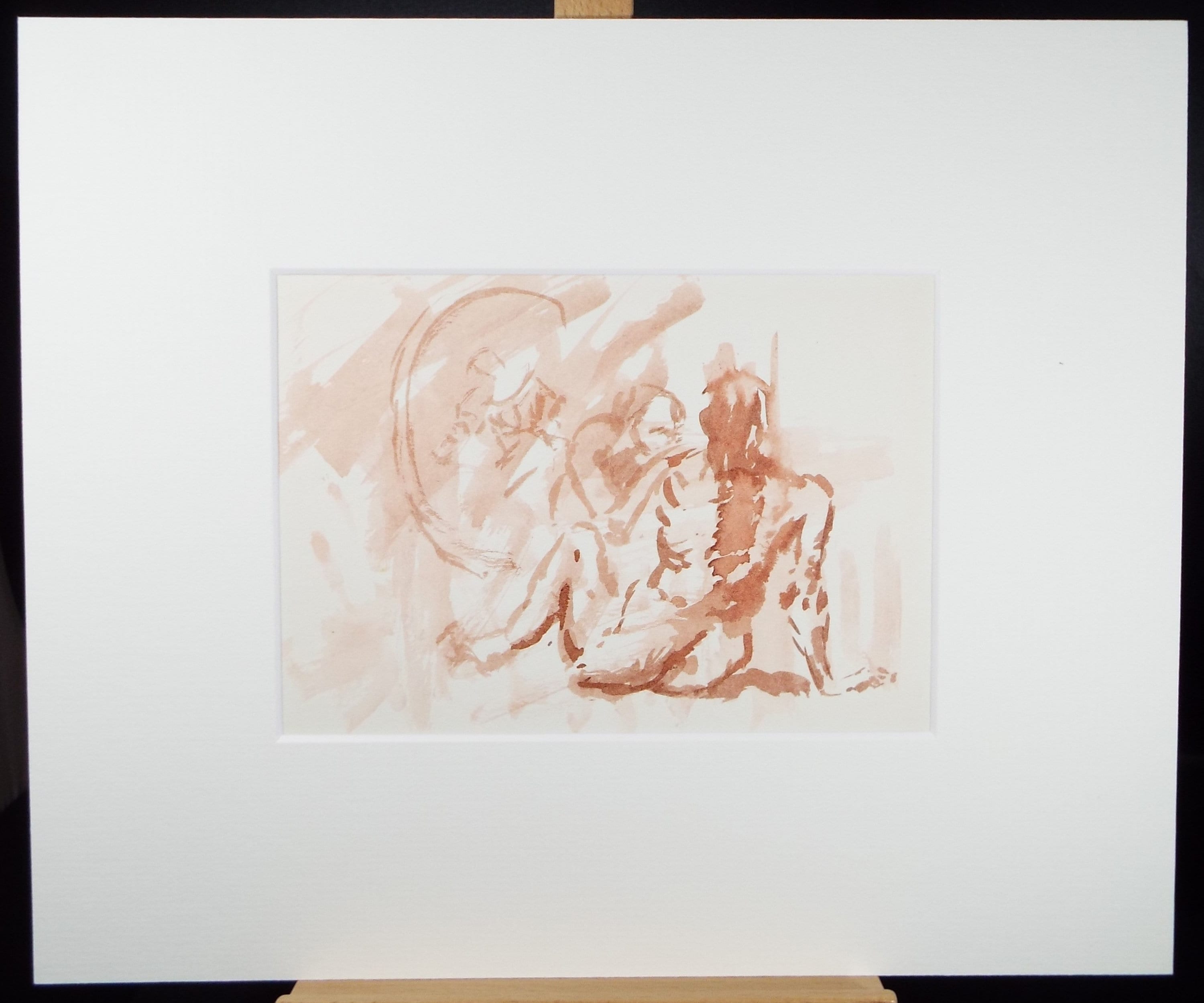Original Watercolour drawing, 'Nude Study', Hugh McKenzie (1909-2005), Mid 20th Century