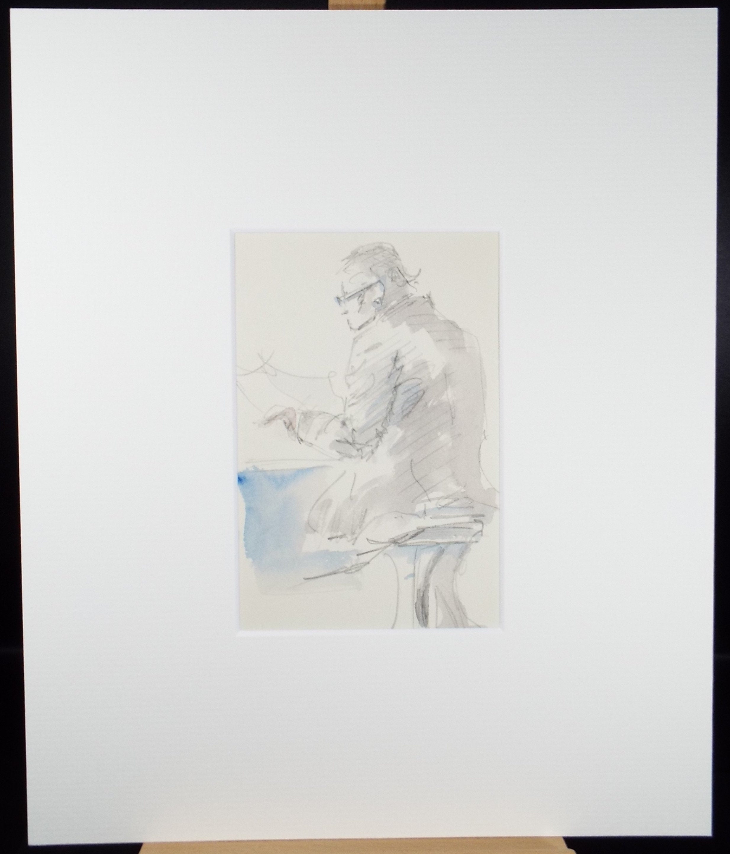 Original Watercolour, 'Seated Figure', Hugh McKenzie (1909-2005), Mid 20th Century