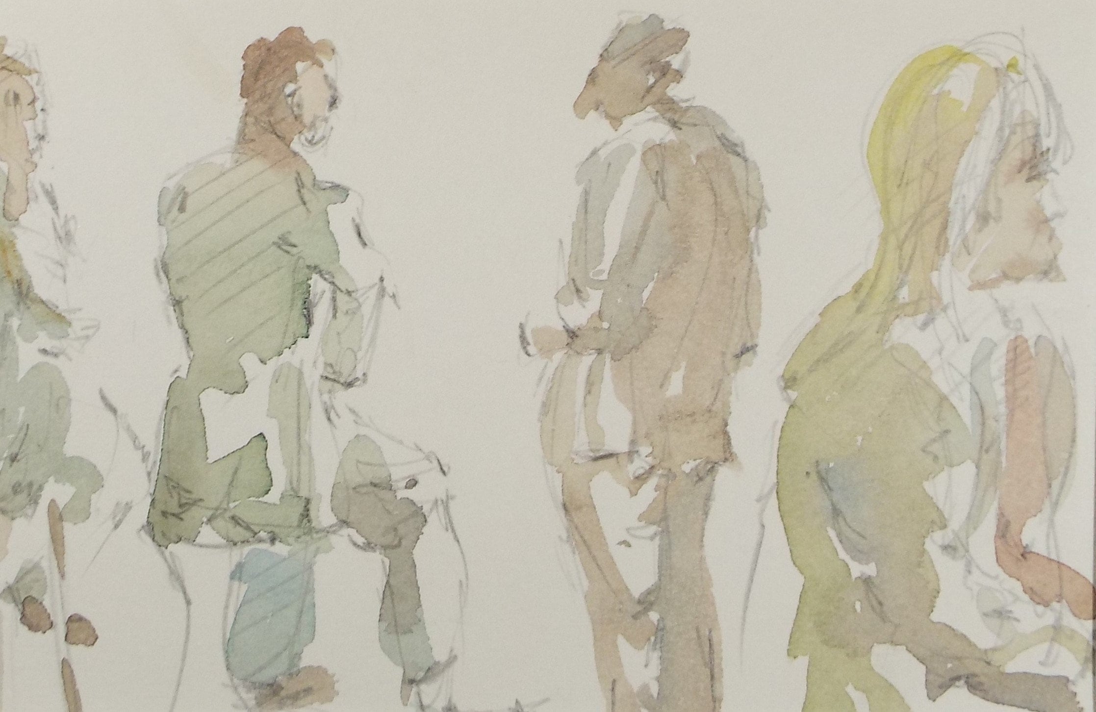 Original Watercolour, 'Figure Studies', Hugh McKenzie (1909-2005), Mid 20th Century
