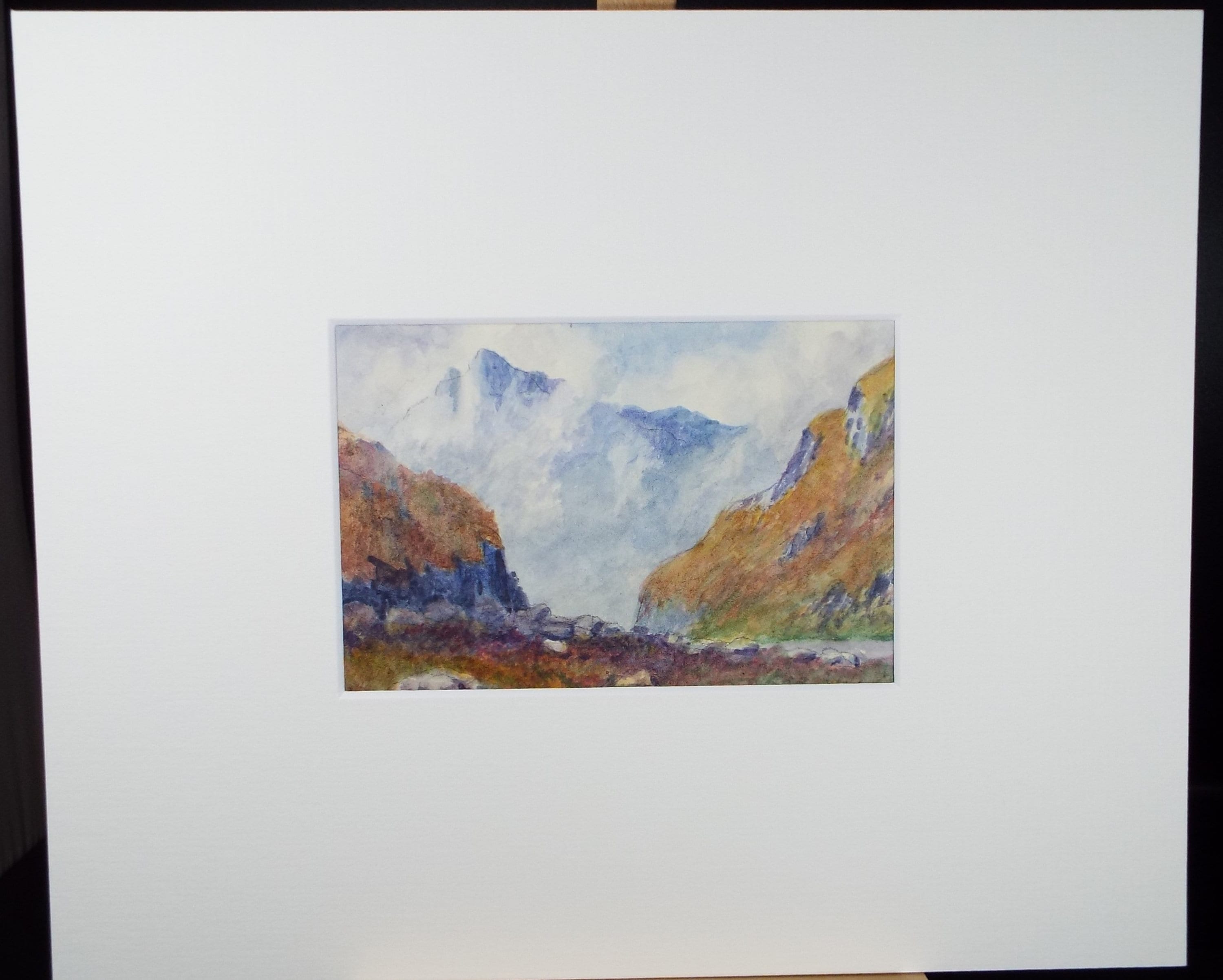 Original Watercolour, 'Mountains, North Wales, Edwin Brown (1845-1936), circa 1920's