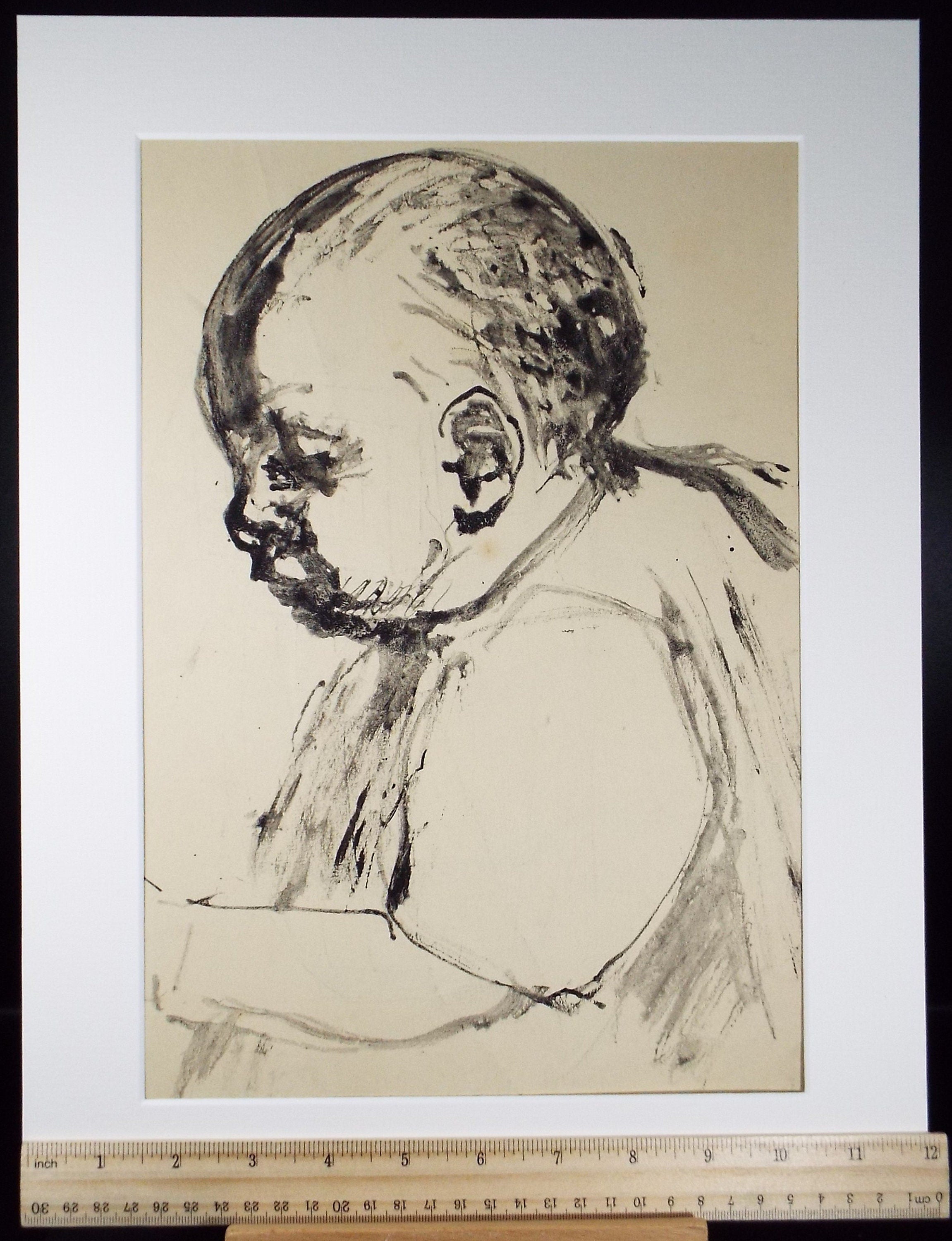 Original Ink & wash, 'Baby Study', Leslie Duxbury ARCA (1921-2001), Circa 1970's