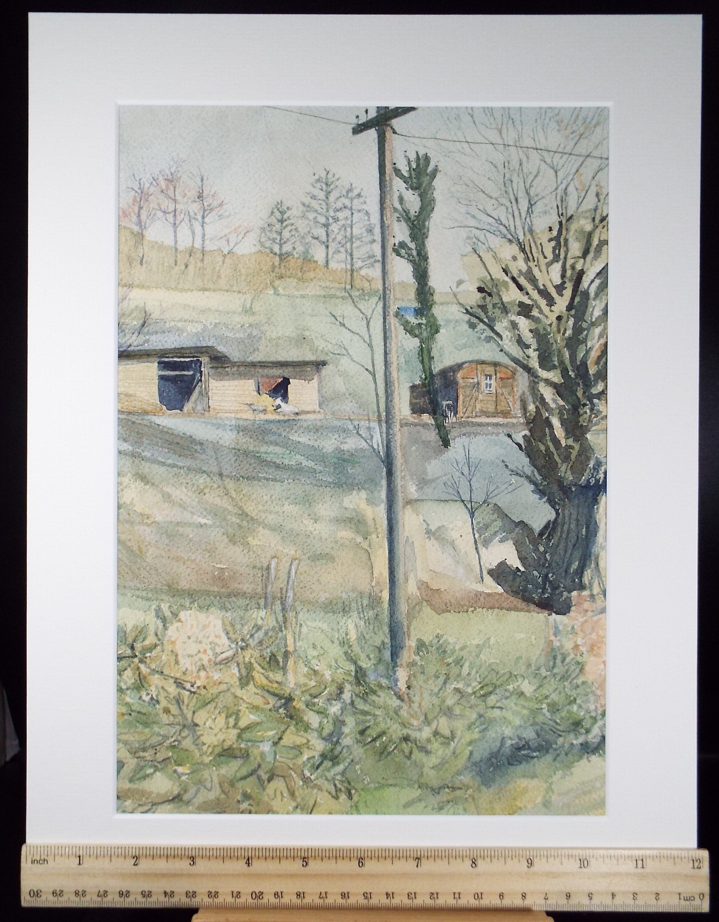 Original Watercolour on Paper, 'Poultry Farm', Leslie Duxbury ARCA (1921-2001), Circa 1950's