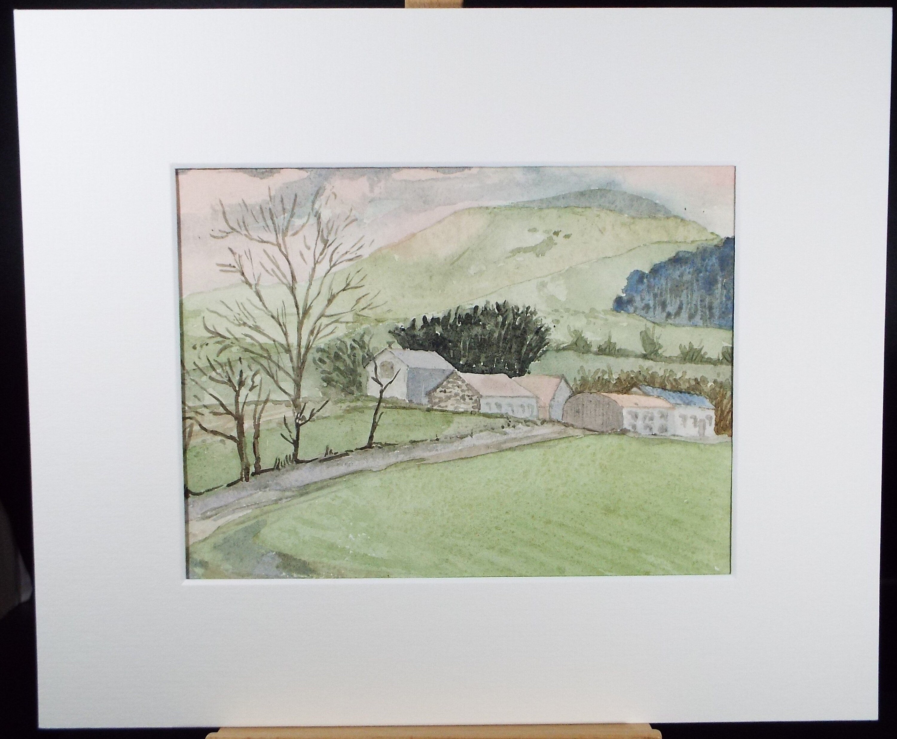 Original Watercolour on Paper, 'A Farmstead ', Leslie Duxbury ARCA (1921-2001), Circa 1950's