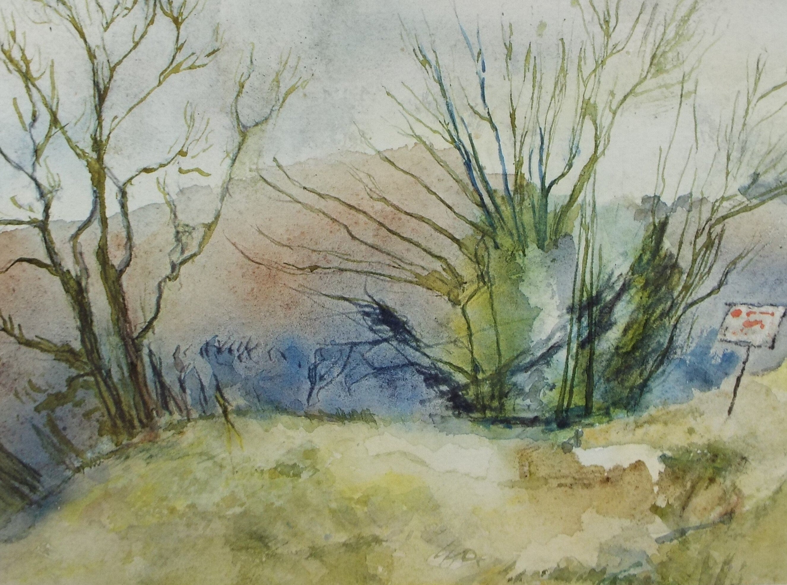 Original Watercolour on Paper, 'Wooded Pond', Leslie Duxbury ARCA (1921-2001), Circa 1950's