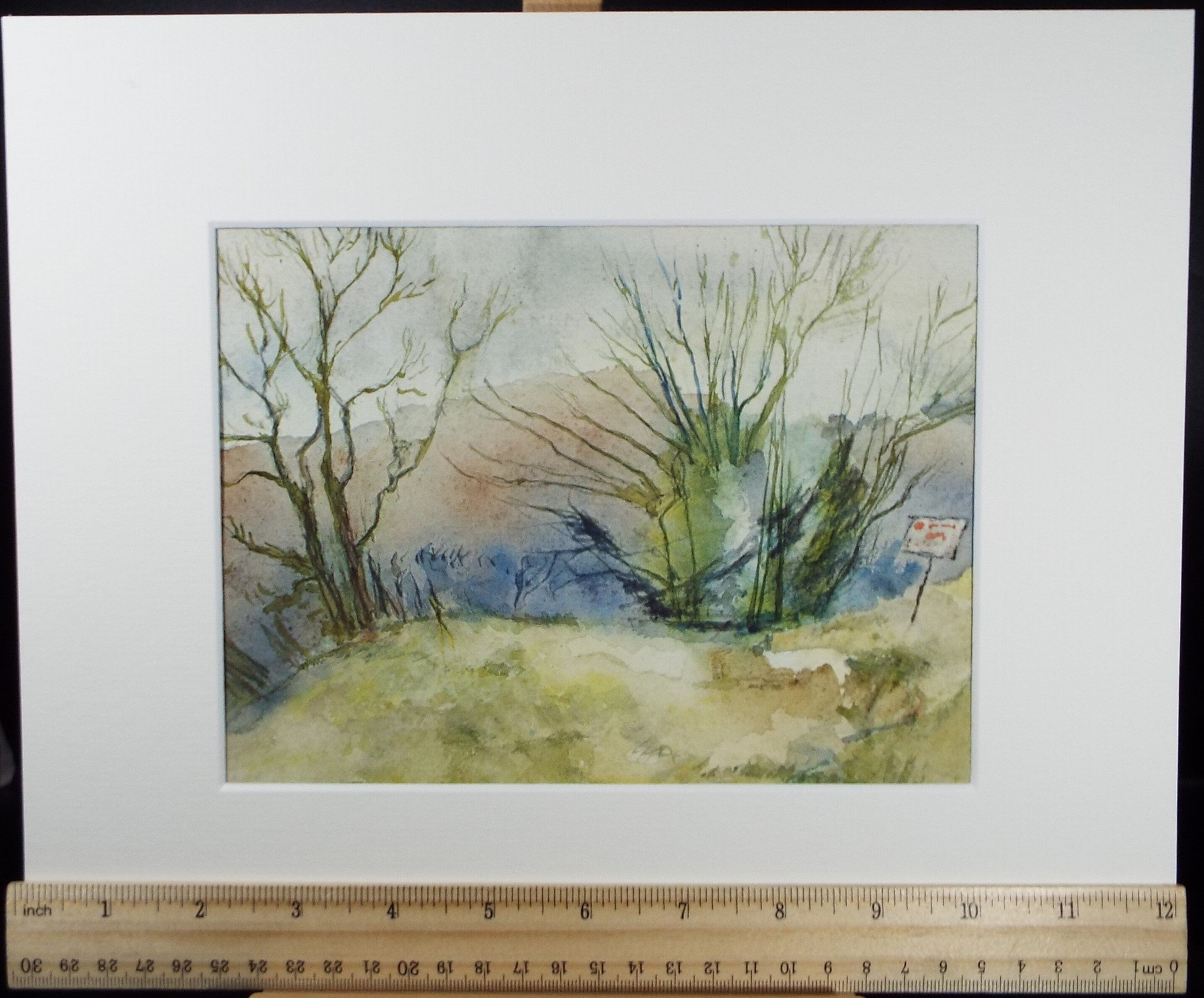 Original Watercolour on Paper, 'Wooded Pond', Leslie Duxbury ARCA (1921-2001), Circa 1950's