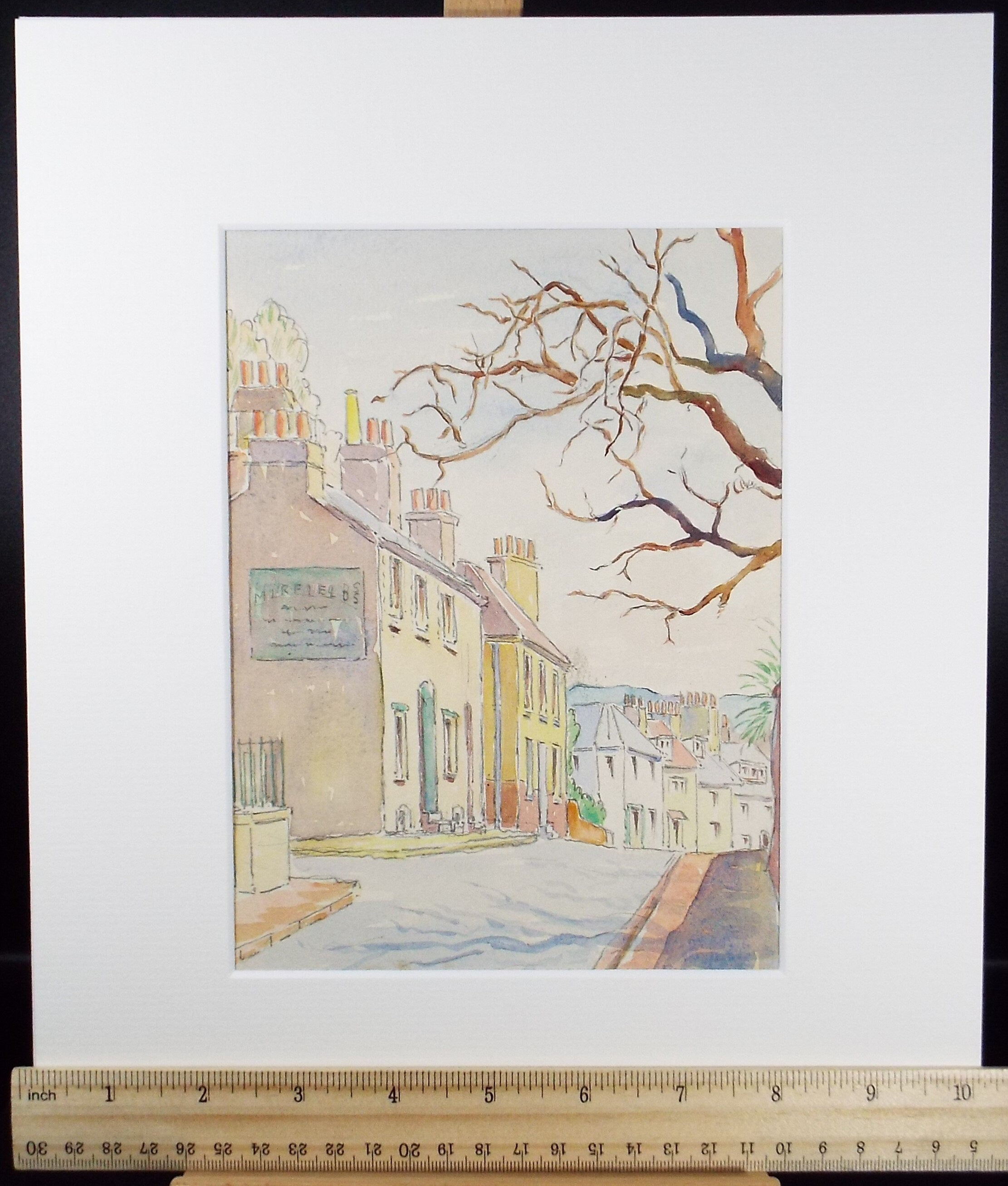 Original Watercolour, 'Street Scene', Circa 1900,Artist Unknown