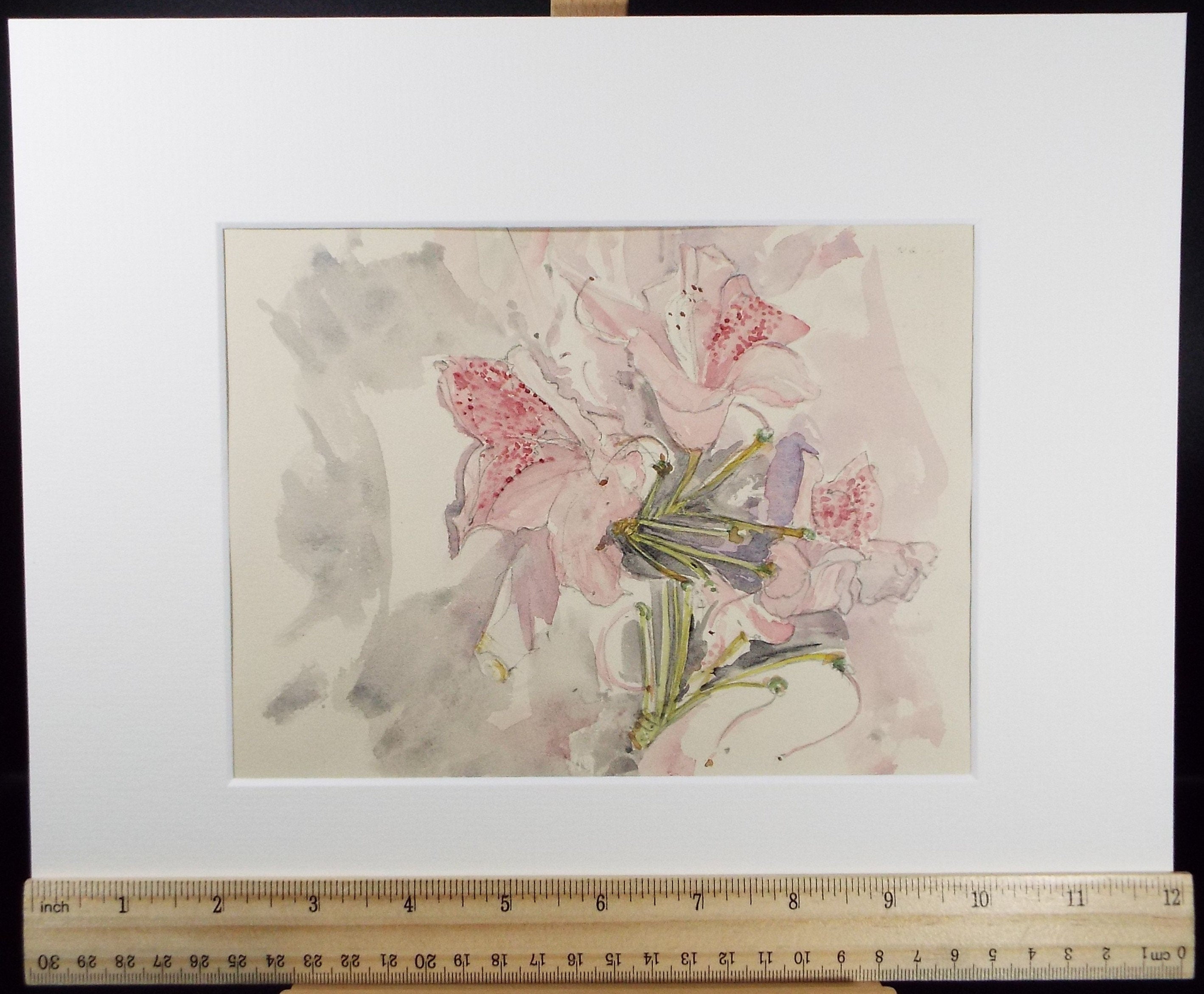 Original Watercolour on Paper, Lily Study', Leslie Duxbury ARCA (1921-2001), Circa 1950's