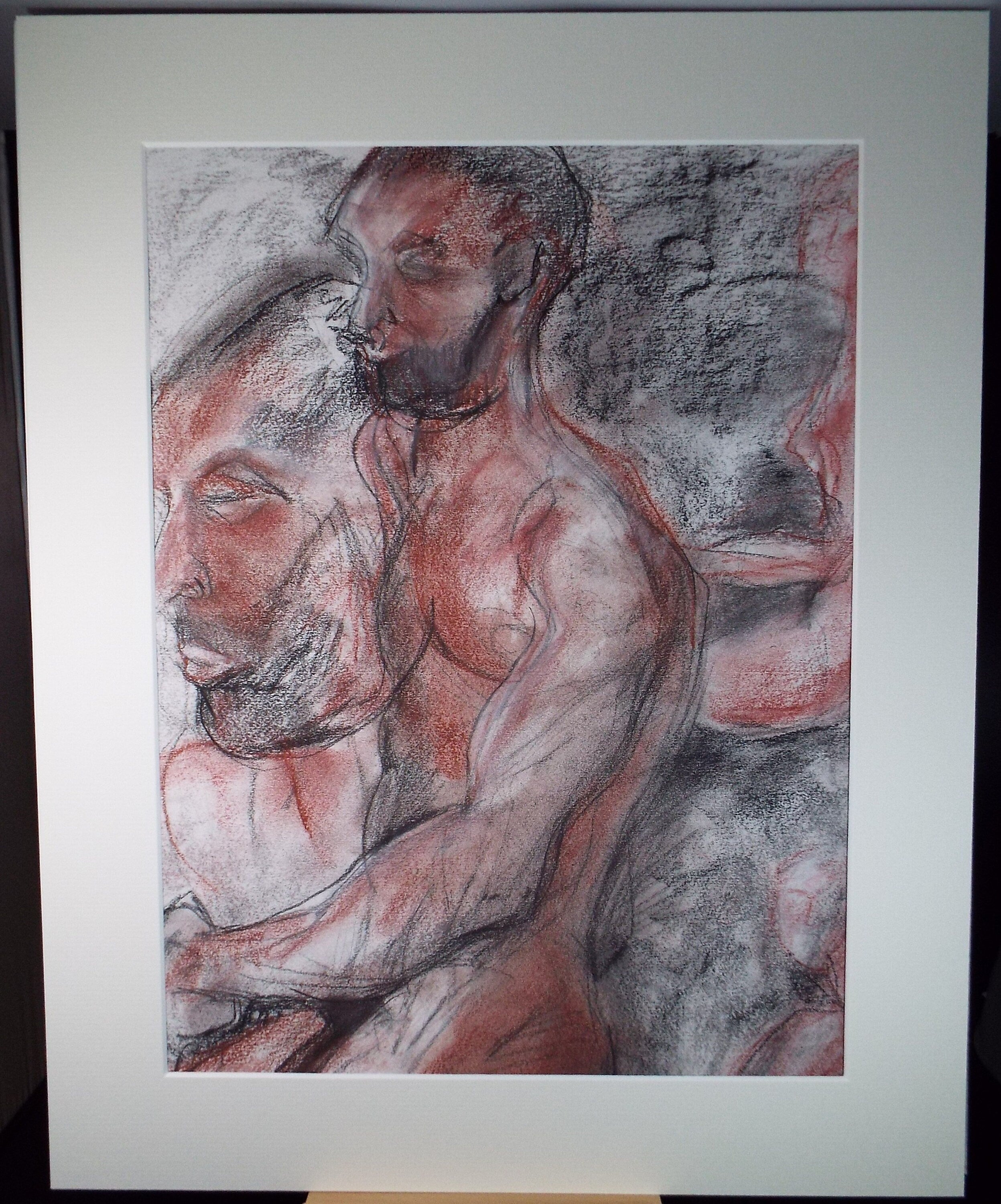 Original Pastel Drawing 'Black Models', Circa 1990's, Elizabeth Duncan Meyer