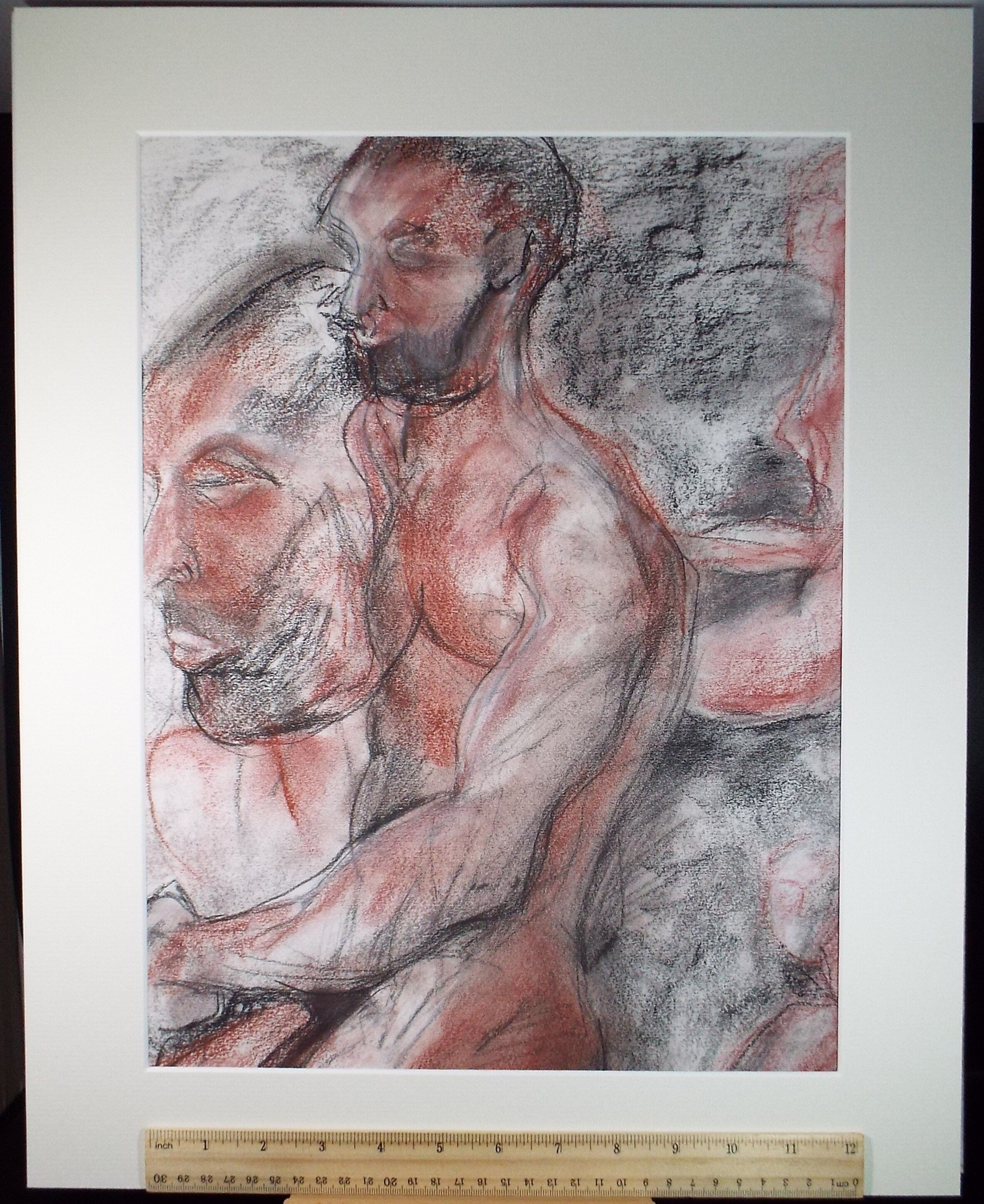 Original Pastel Drawing 'Black Models', Circa 1990's, Elizabeth Duncan Meyer