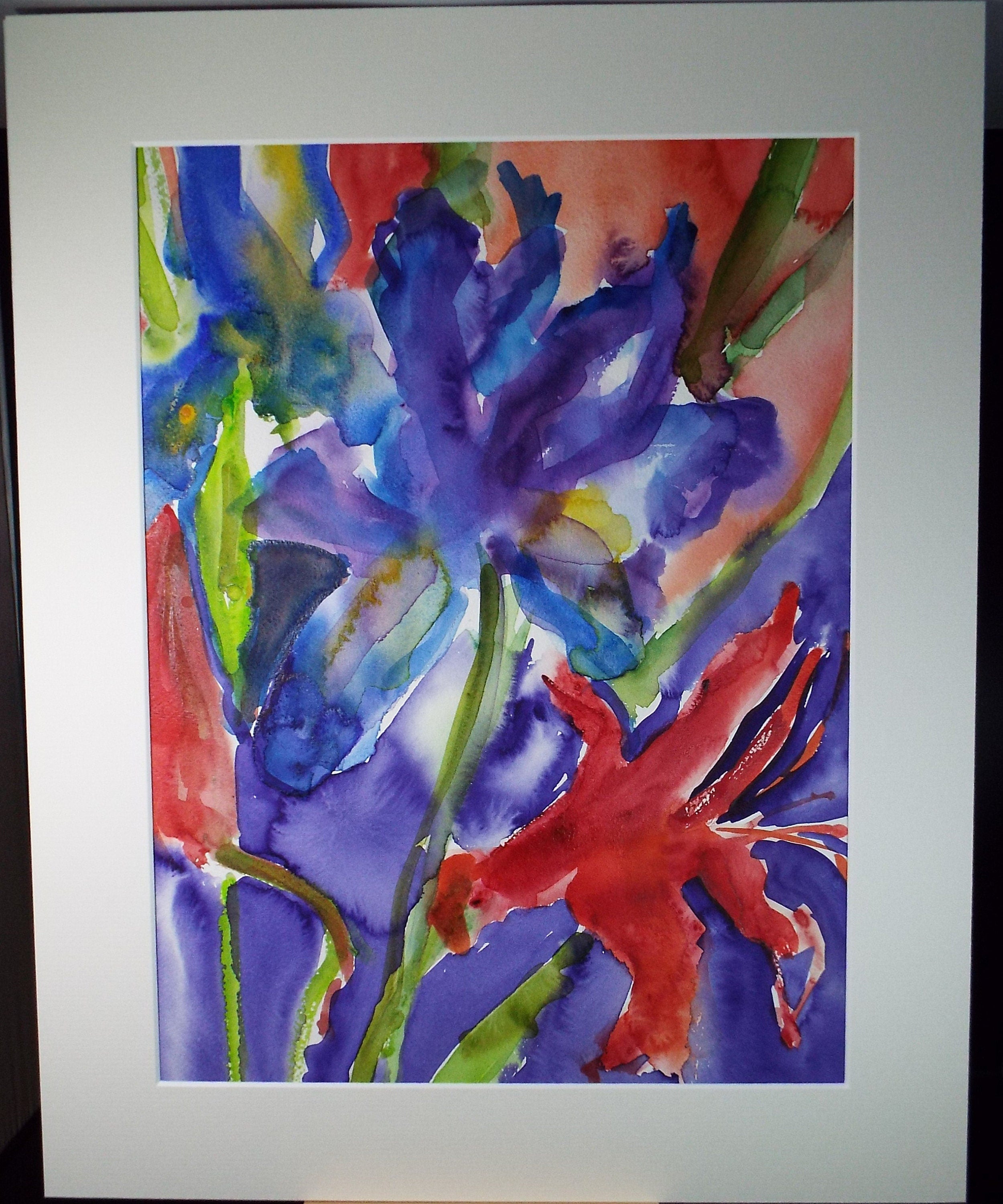 Original Watercolour Painting 'Floral Still Life', 1980's, Artist unknown