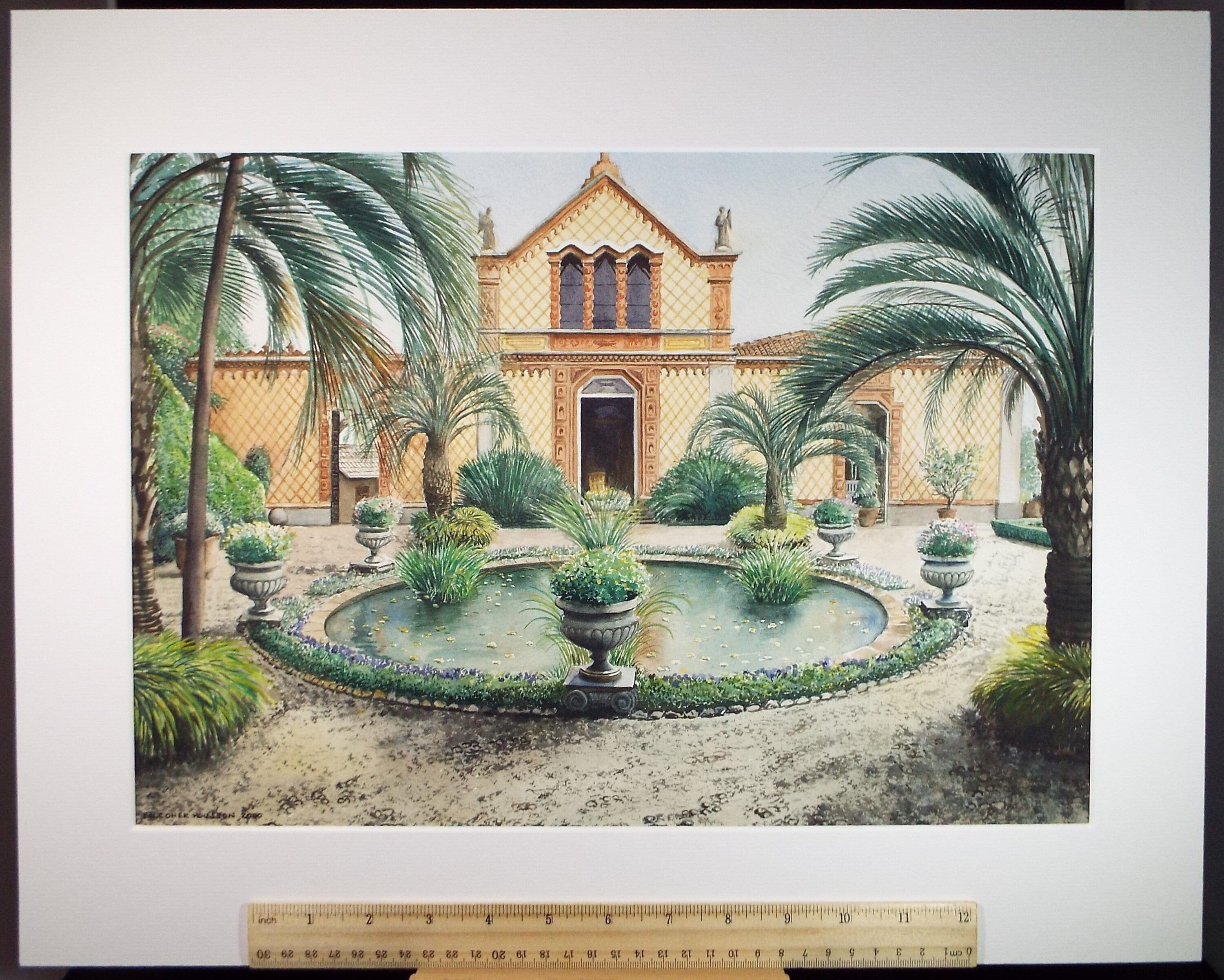 Original Watercolour, 'Moorish Villa', Falconer Houston, Dated 2000