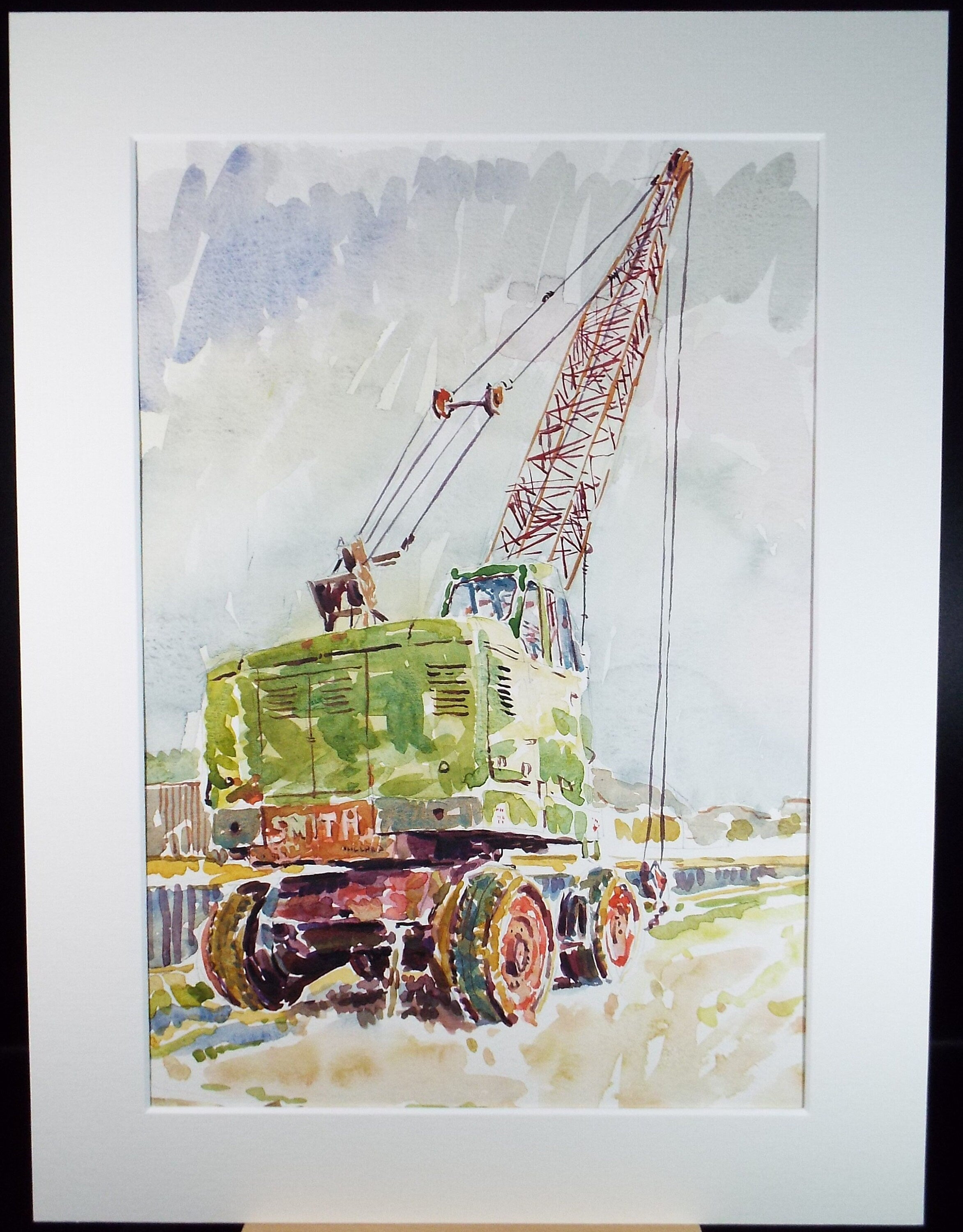 Original Watercolour,'Smith's Mobile Crane', Roger Alsop, dated 1986