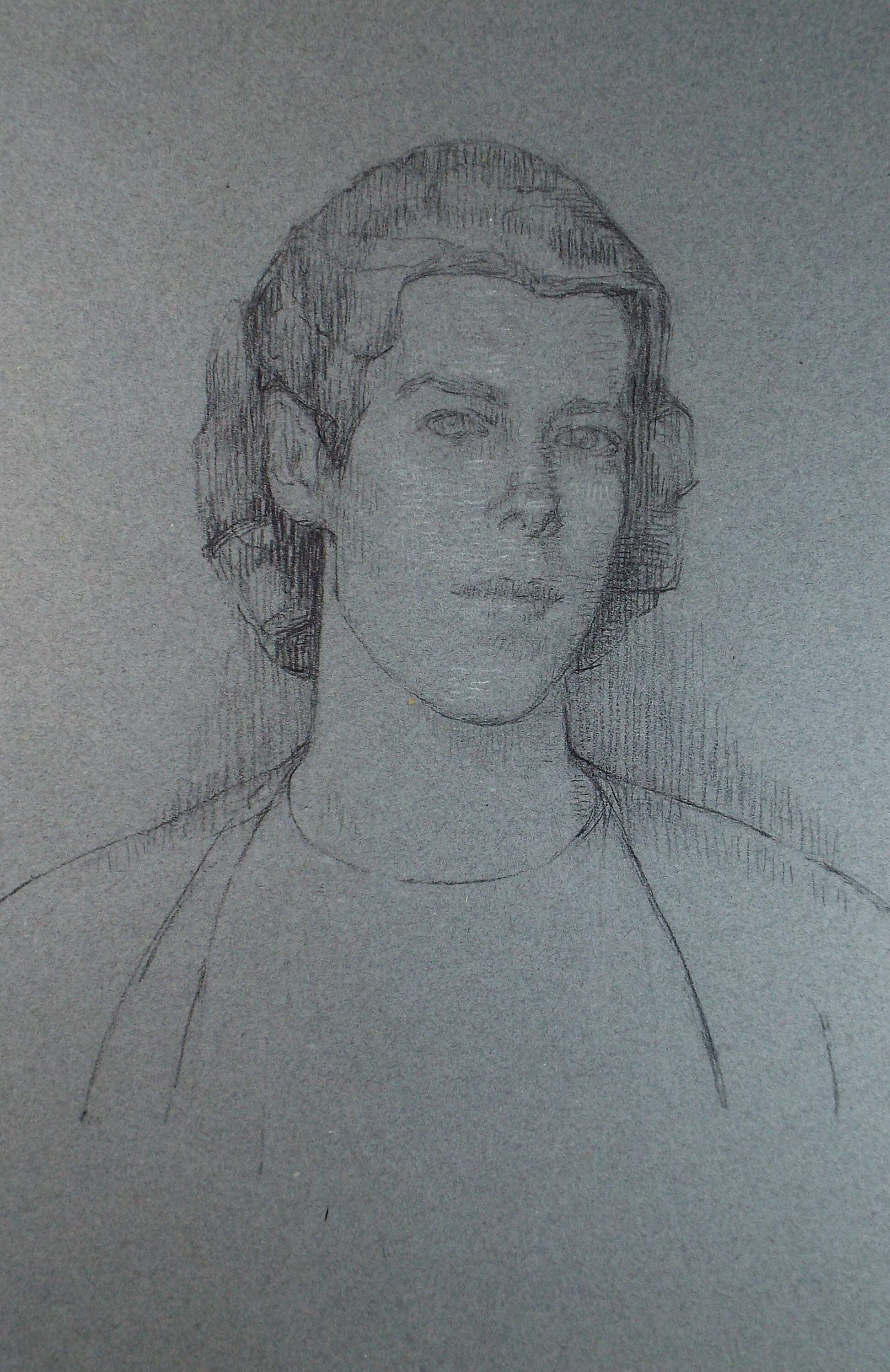 Original Pastel Sketch,'Woman in a Cape', Hilda Burford (1887-1957), 1940's