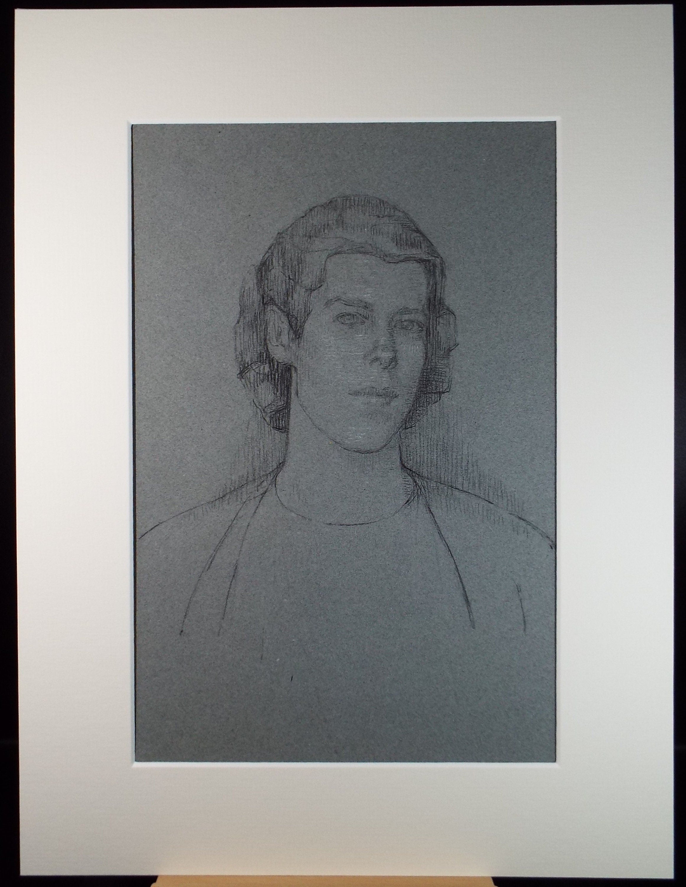 Original Pastel Sketch,'Woman in a Cape', Hilda Burford (1887-1957), 1940's