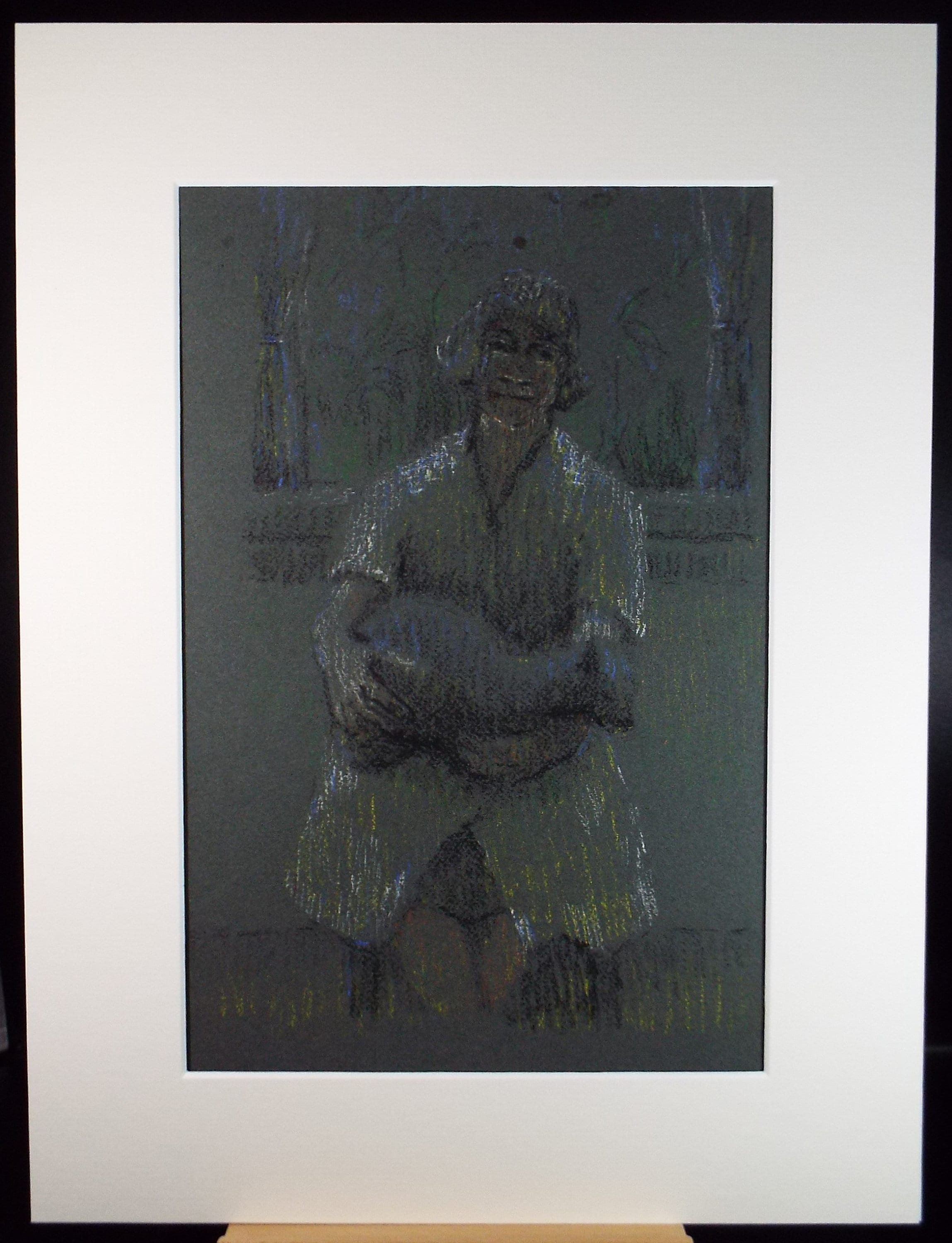 Original Pastel, 'Seated Figure', Circa 1990, Mariota Bosanquet 1923 -2022
