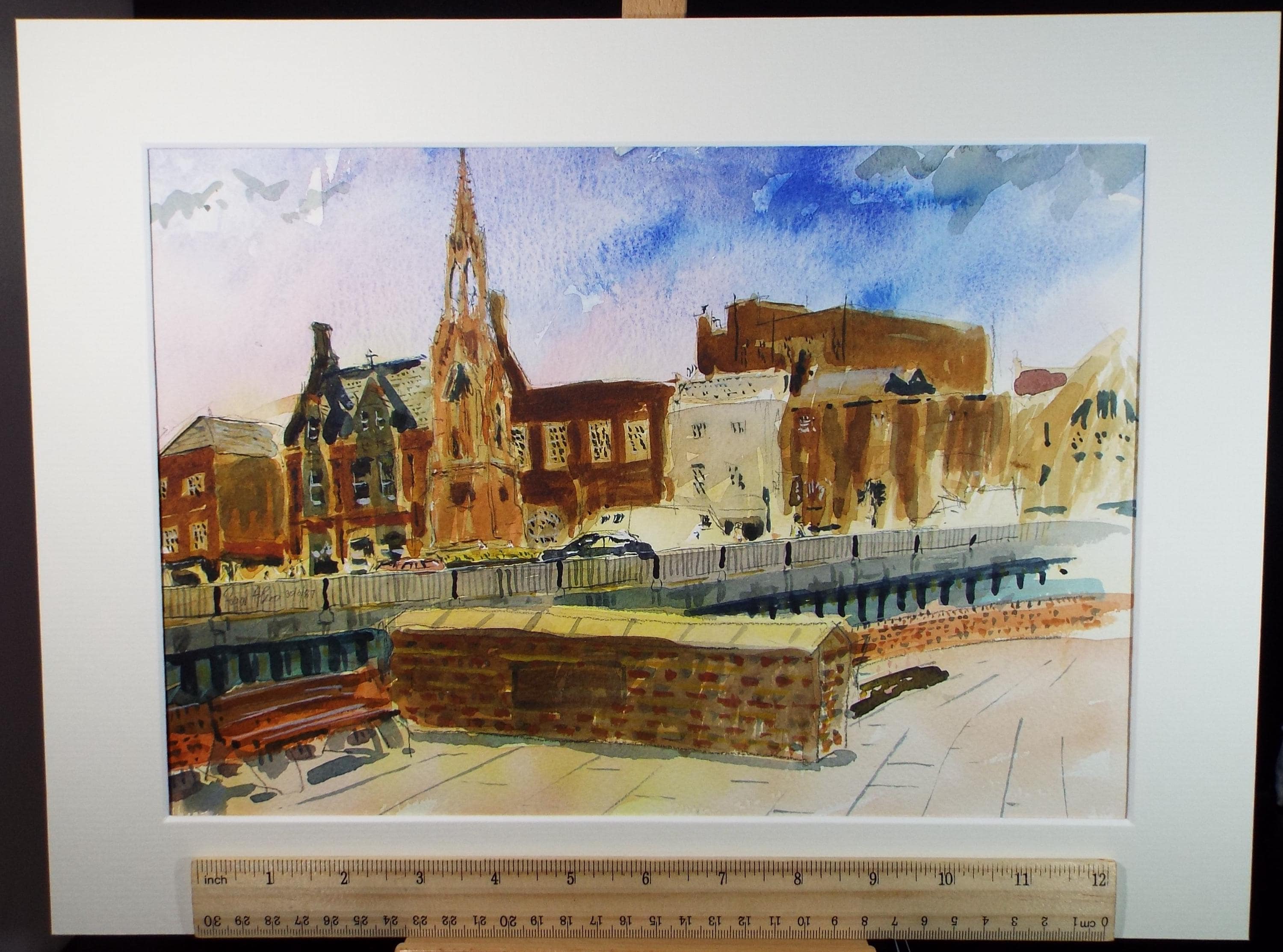 Original Watercolour, 'Wisbech', Roger Alsop, Dated 1987