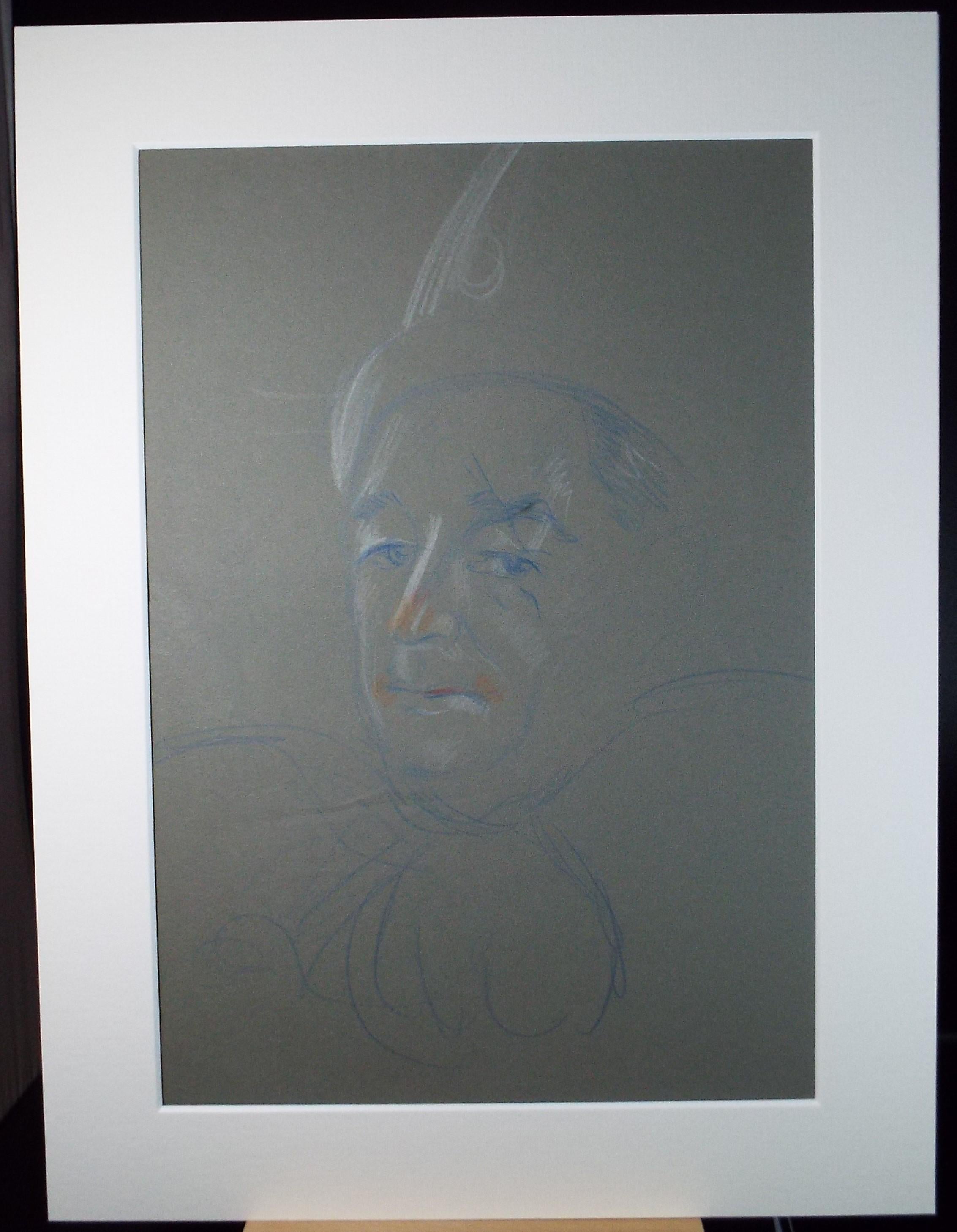 Original Pastel Drawing, 'Circus Clown', c1950s, Athene Andrade (1908-1973)