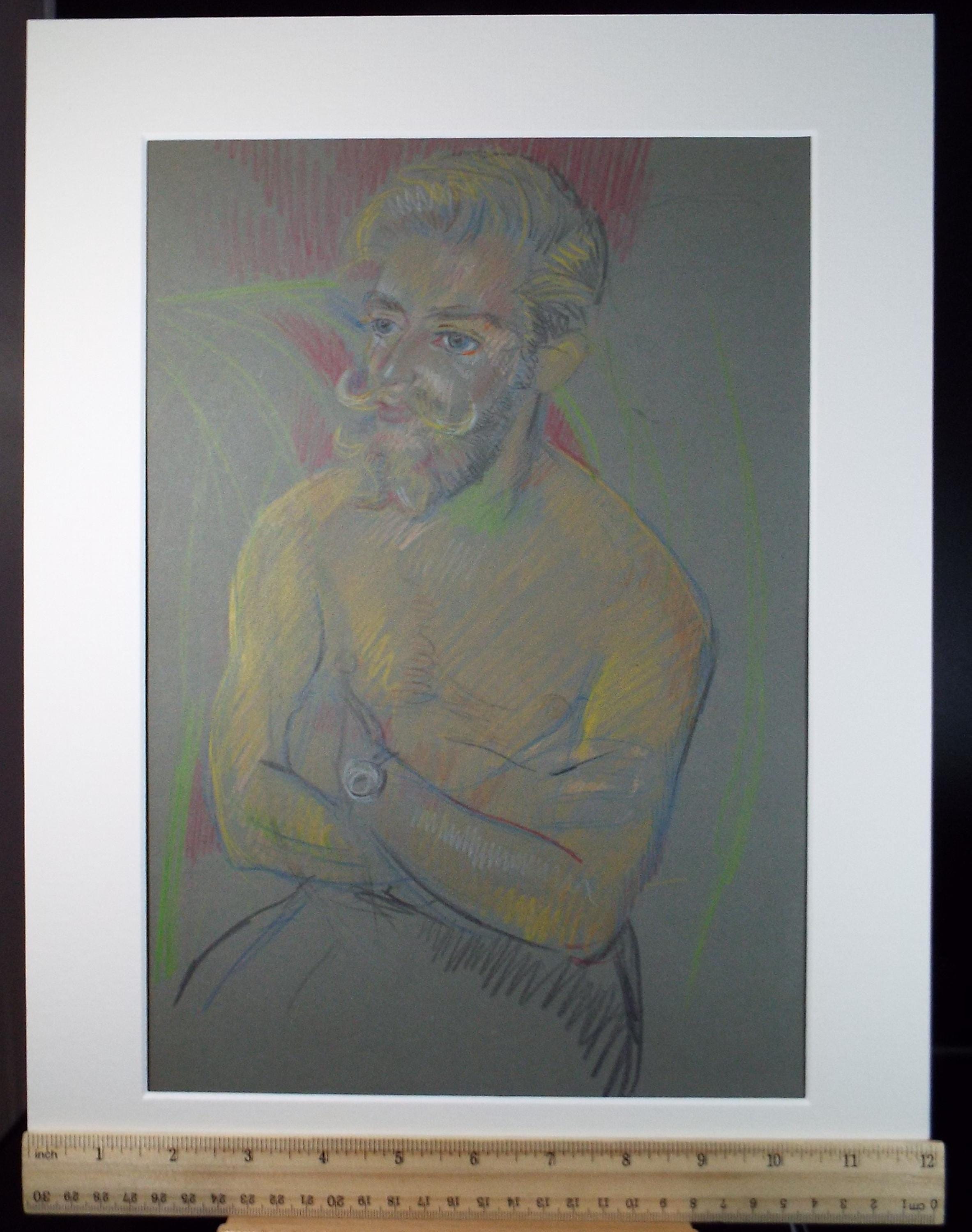 Original Pastel Drawing, 'Circus Performer', c1950s, Athene Andrade (1908-1973)