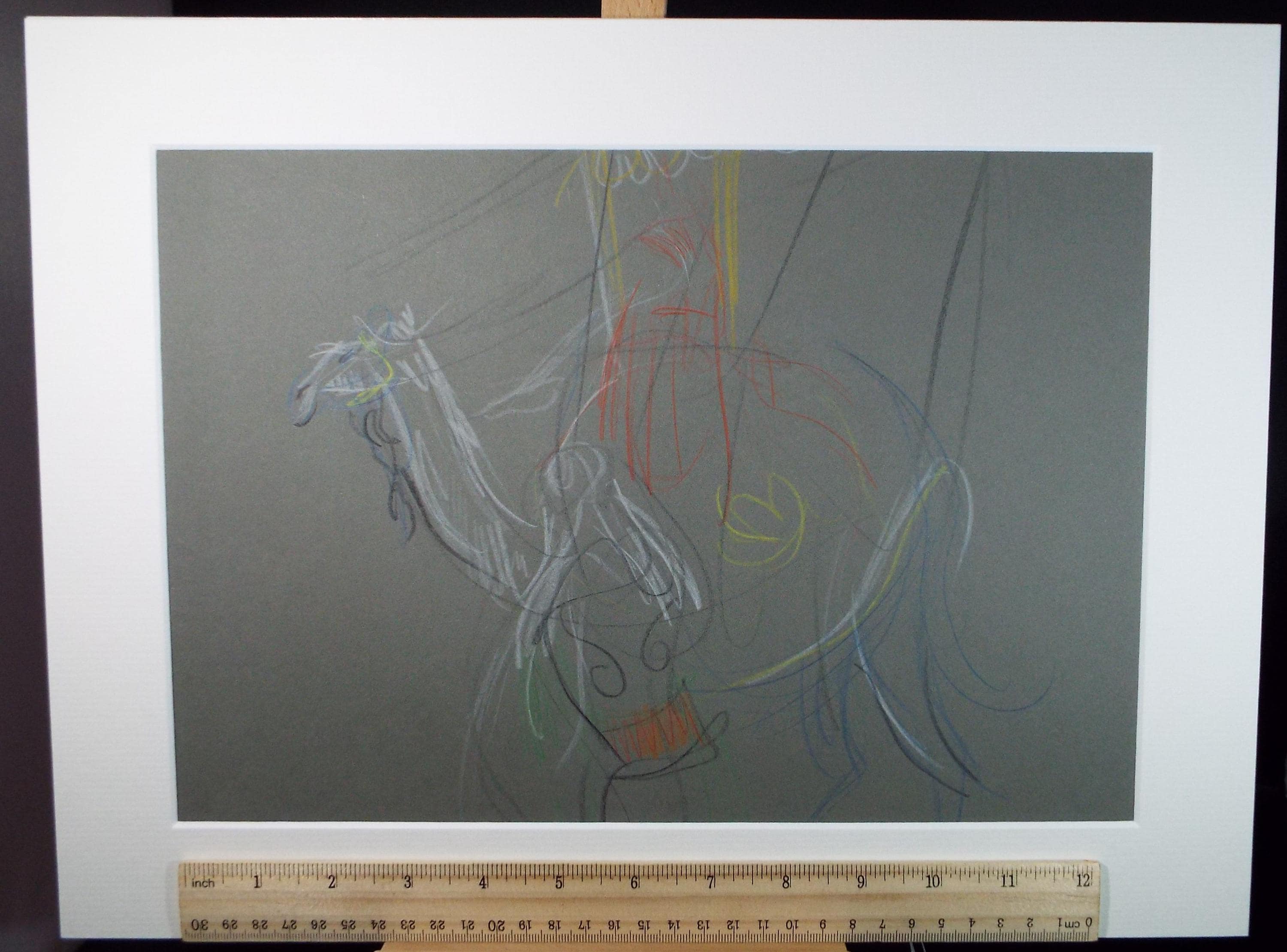 Original Pastel Drawing, 'Circus Camel', c1950s, Athene Andrade (1908-1973)