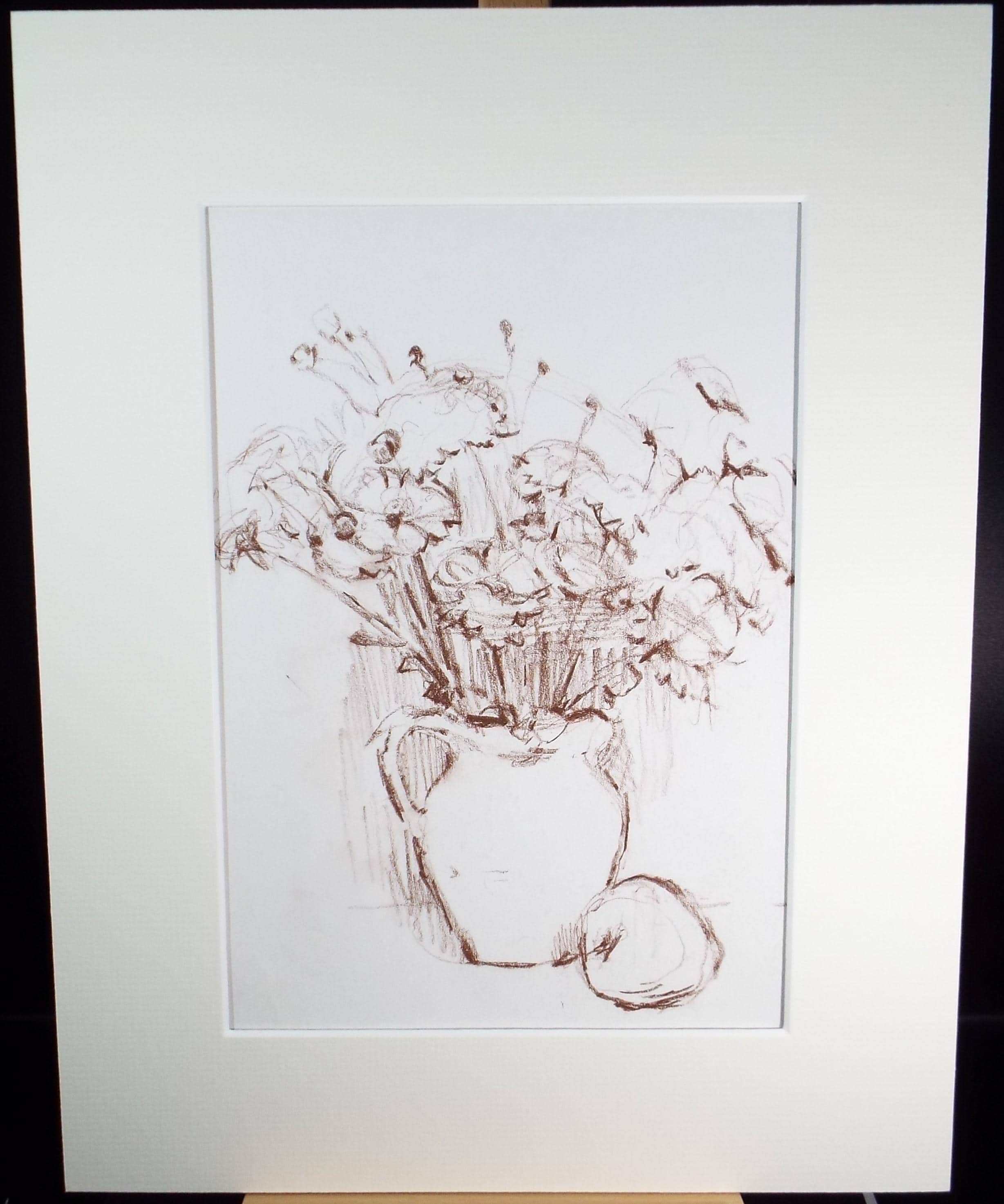 Original Pastel, 'Still life of flowers', 1990's, Mariota Bosanquet 1923 -2022