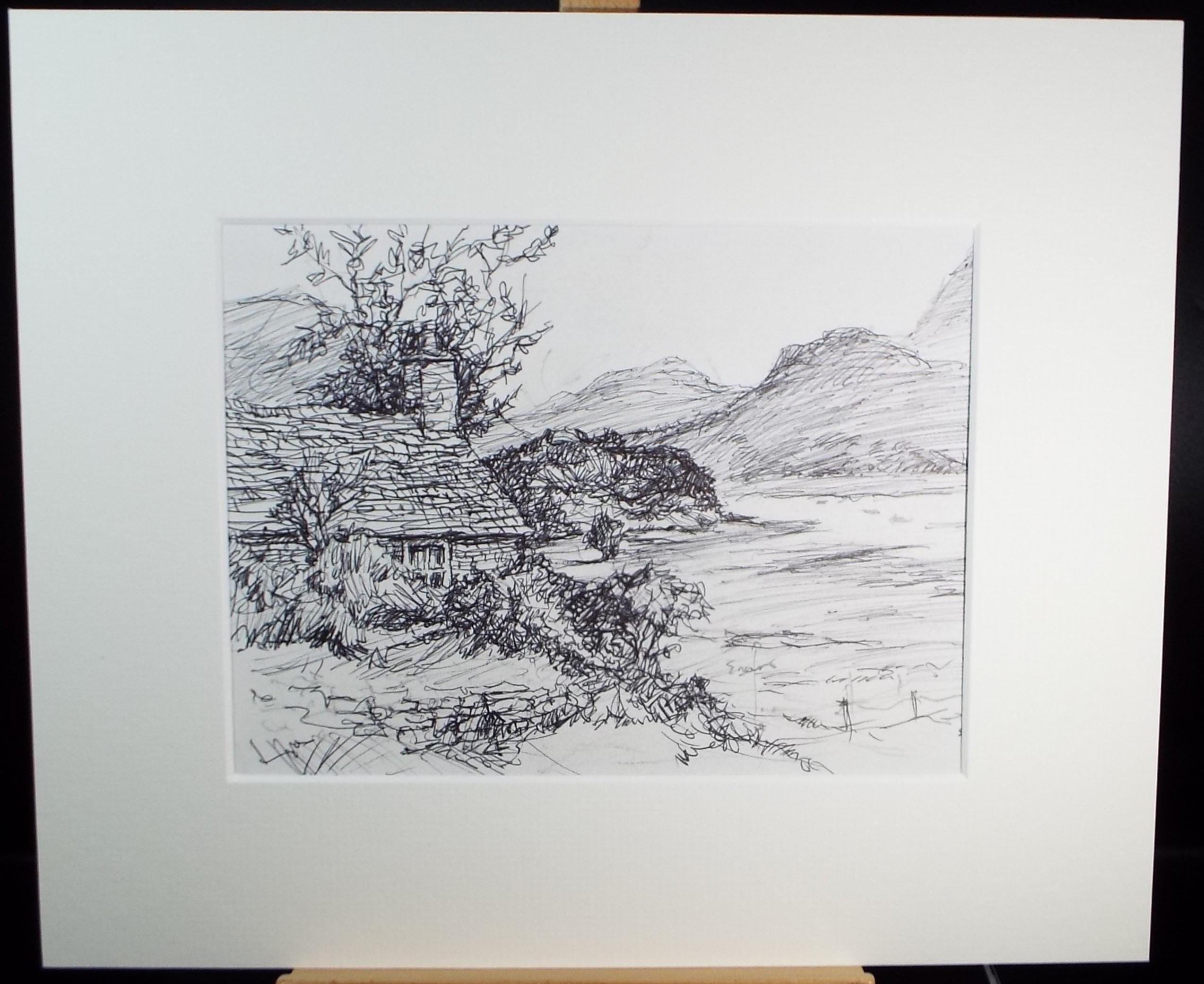 Original Pen & ink, 'Mawddach Estuary', 1973, R A Andrew-Jones
