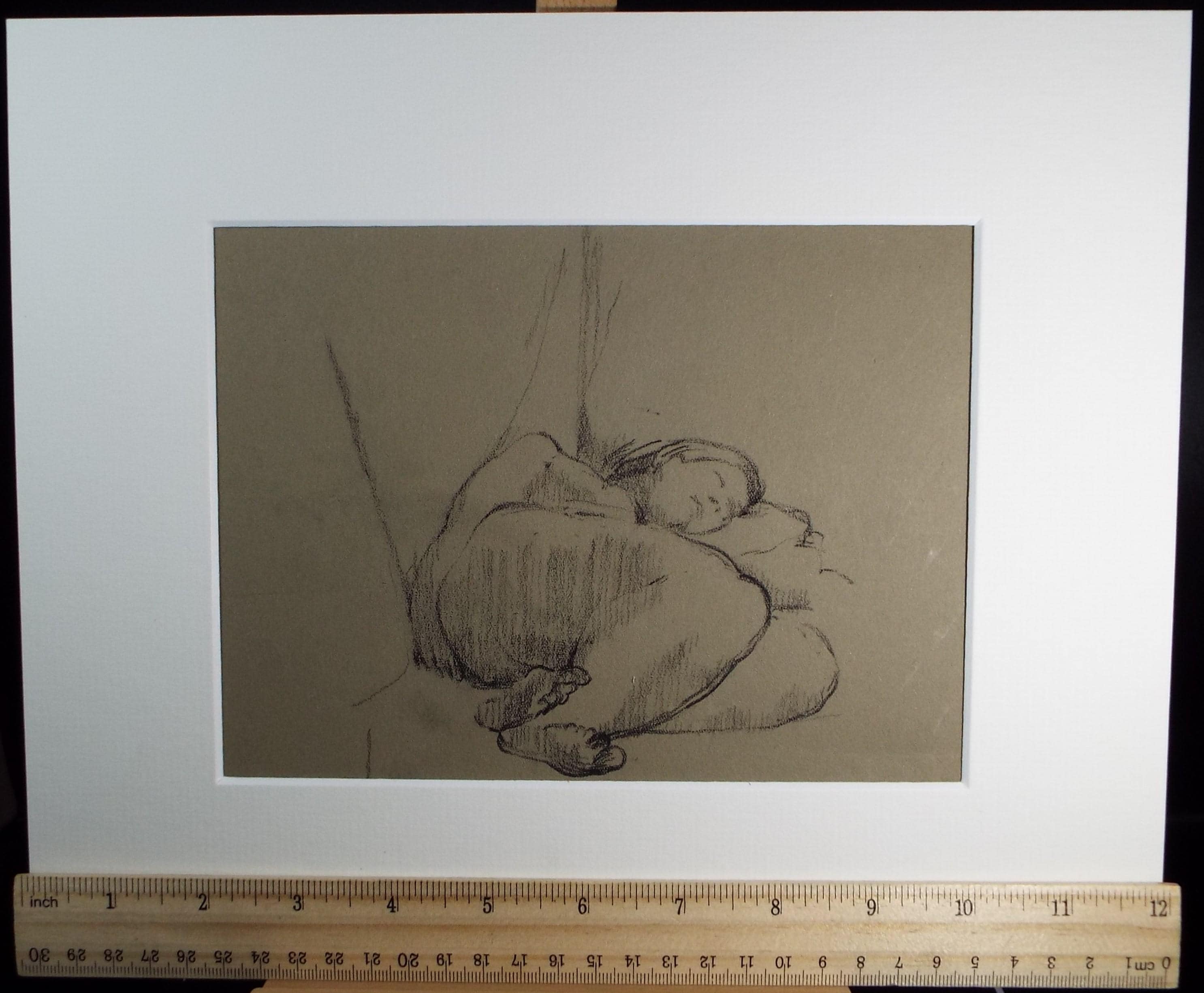 Pastel Drawing, 'Sleeping Woman', 1950's, Mariota Bosanquet 1923 -2022