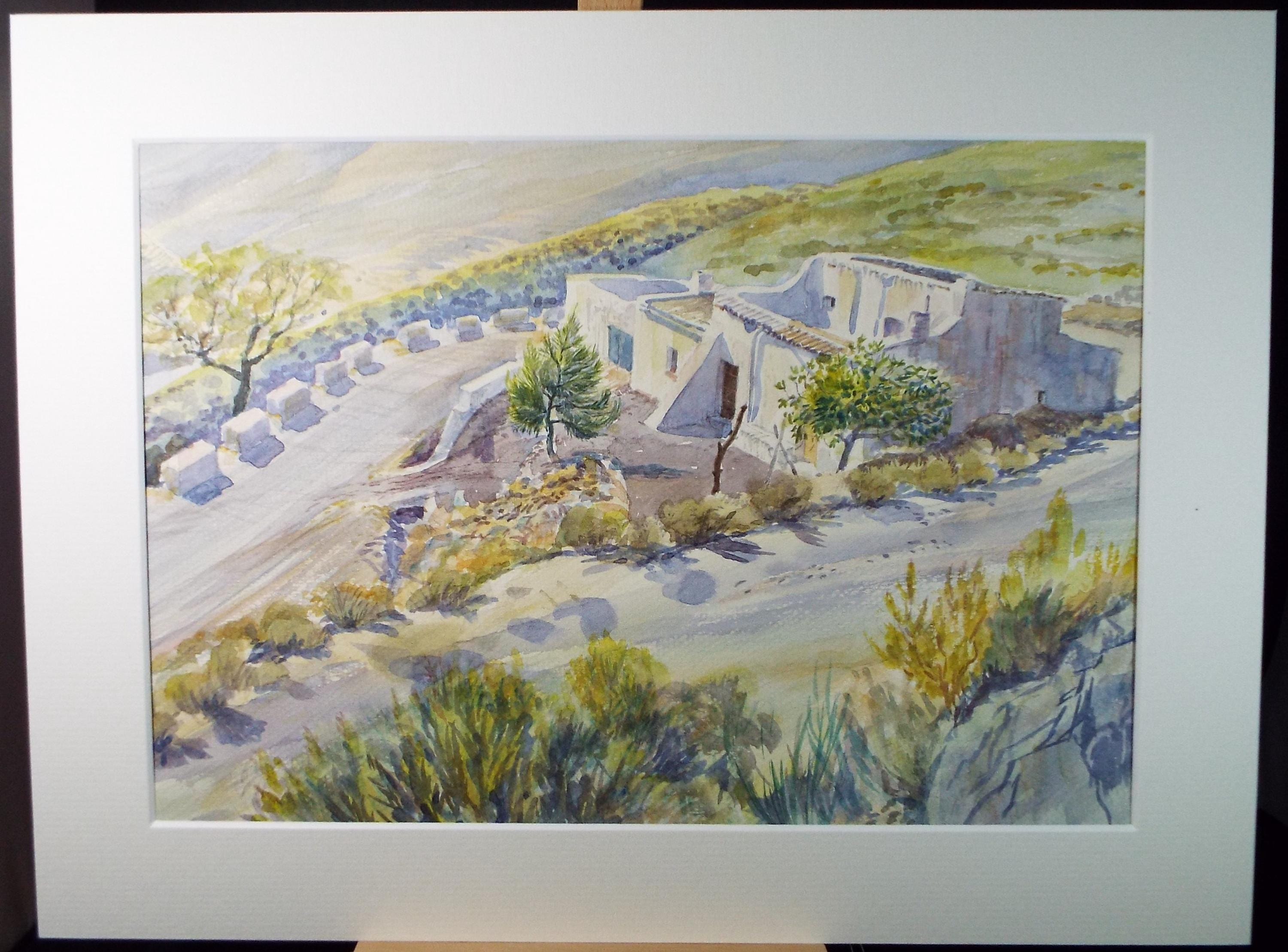 Original Watercolour,'Farmhouse' circa 1980's, Ron Brooker