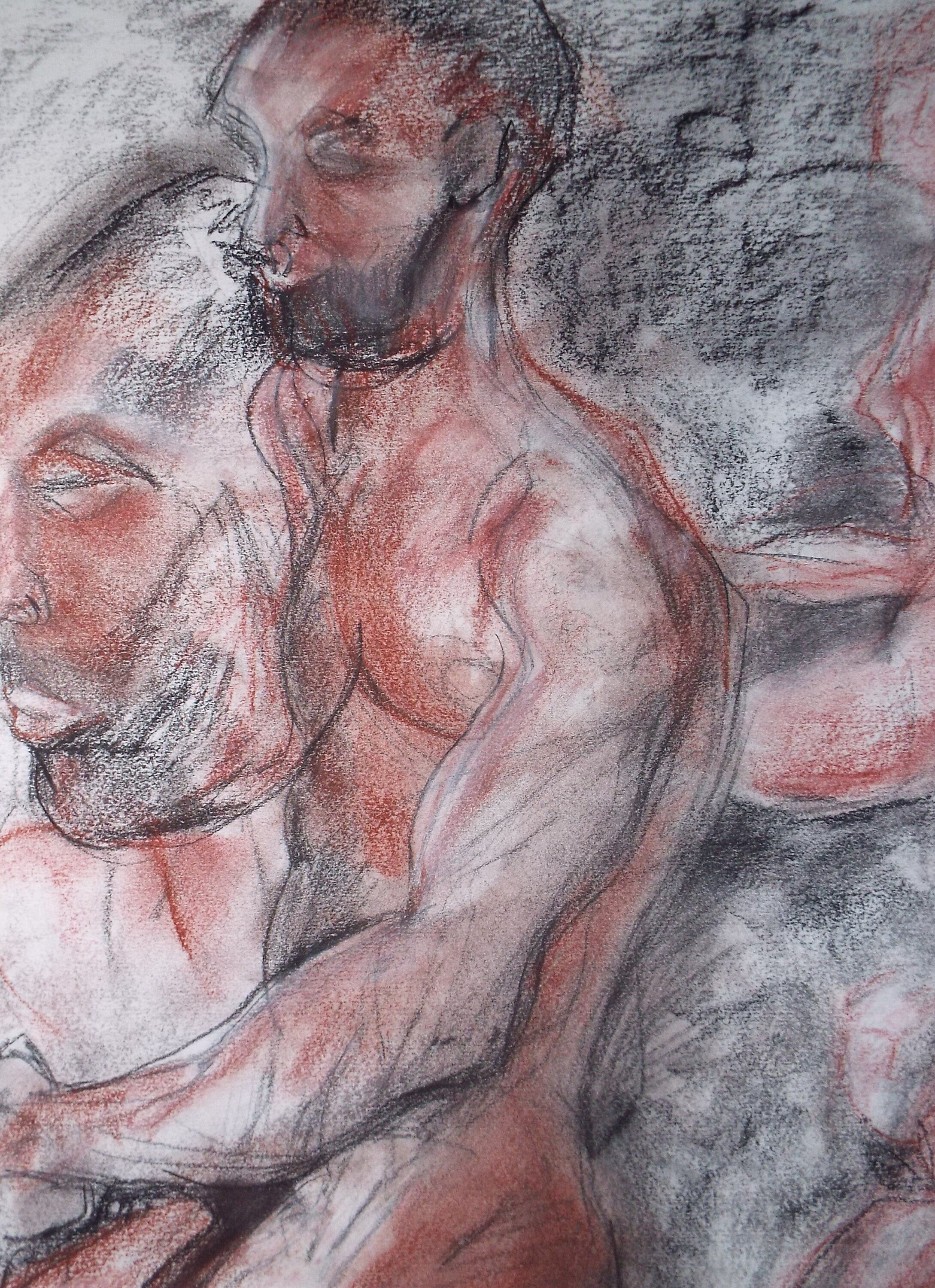 Original Pastel Drawing 'Black Models', Circa 1990's, Elizabeth Duncan Meyer