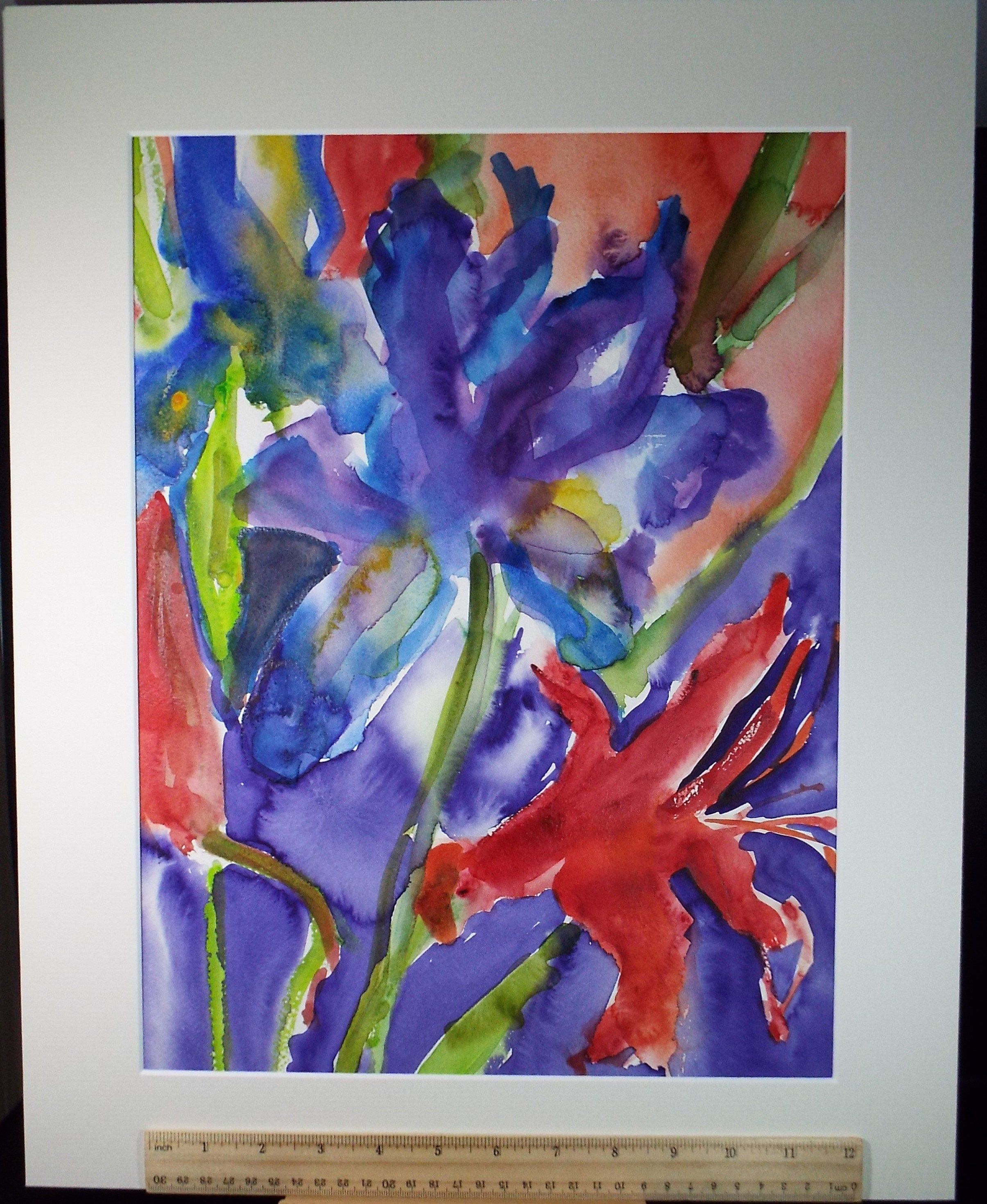 Original Watercolour Painting 'Floral Still Life', 1980's, Artist unknown