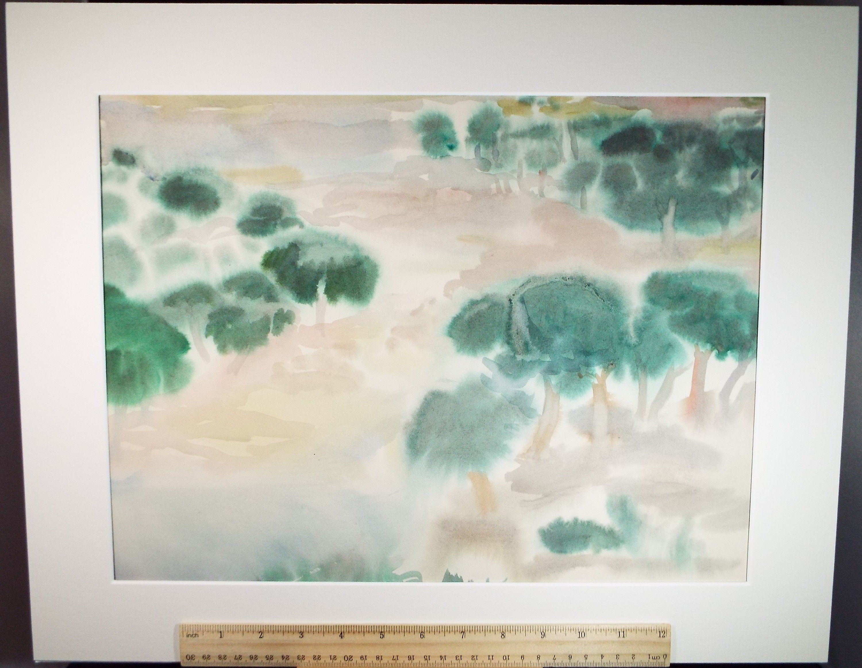 Original watercolour on paper, 'Olive Grove', William Crosbie (1915-1999)