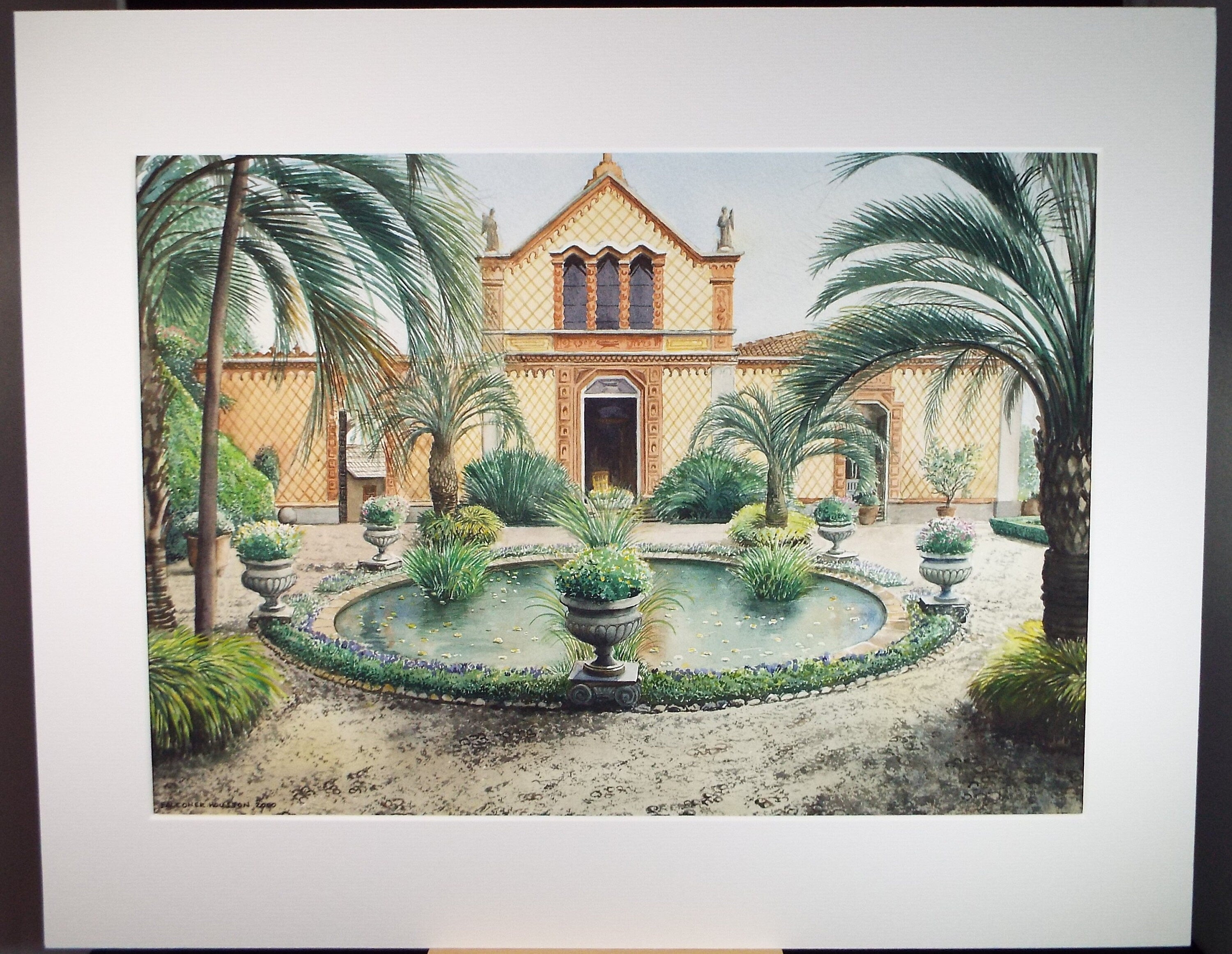 Original Watercolour, 'Moorish Villa', Falconer Houston, Dated 2000