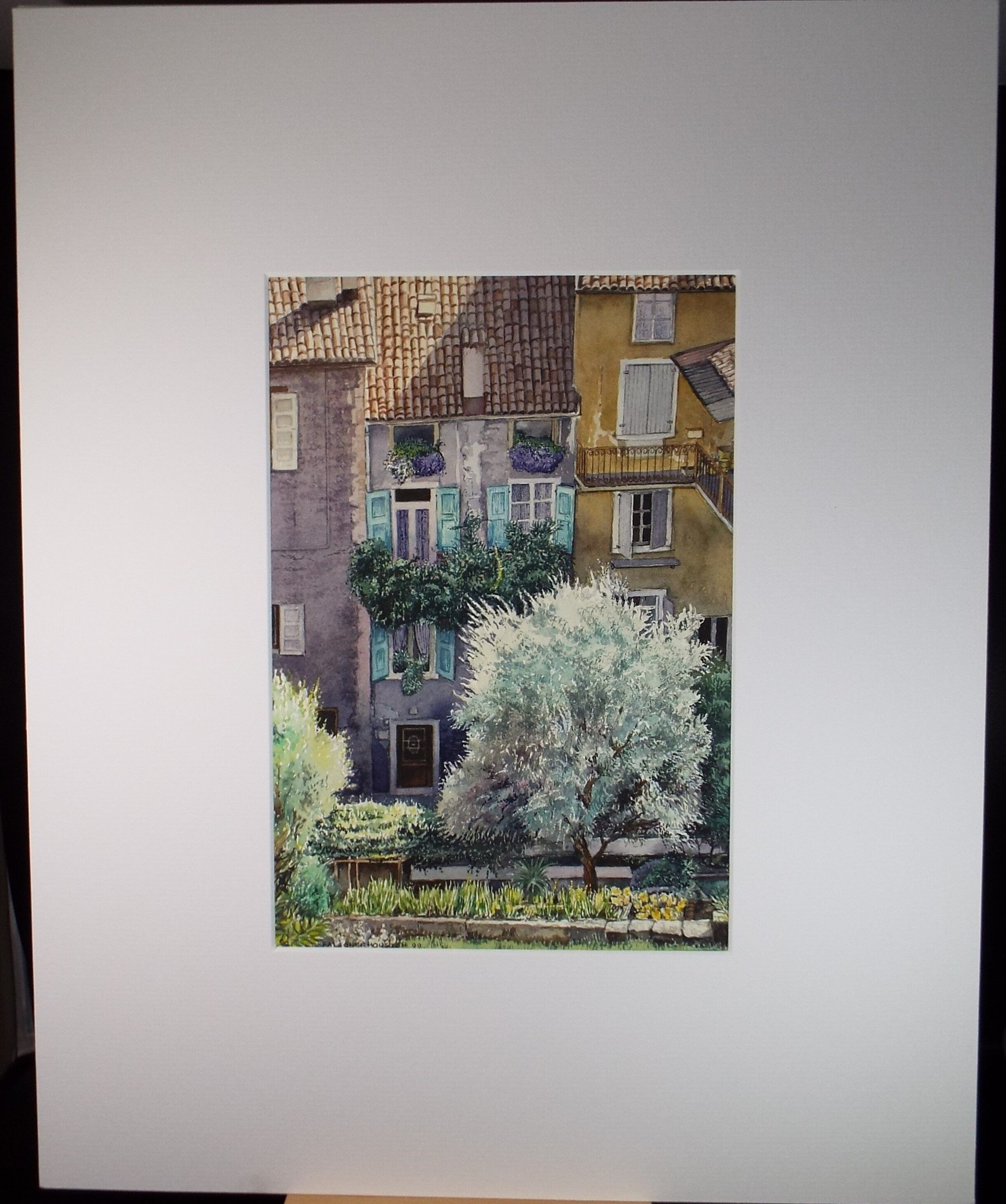 Original Watercolour, 'At Lake Garda', Falconer Houston, Dated 1999