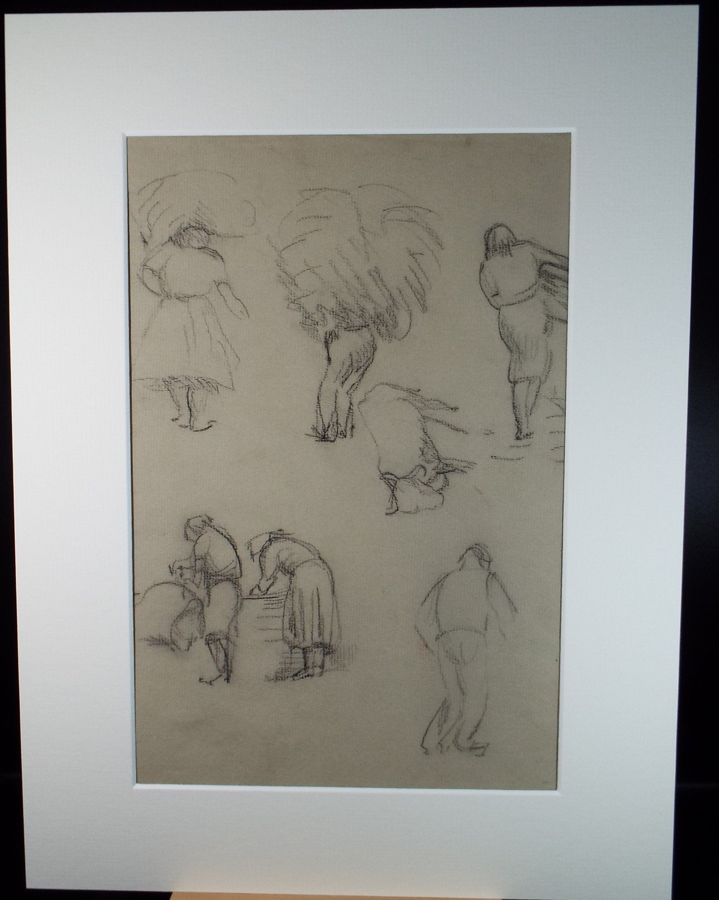 Original Pastel, 'Figure Studies', Circa 1950, Mariota Bosanquet 1923 -2022
