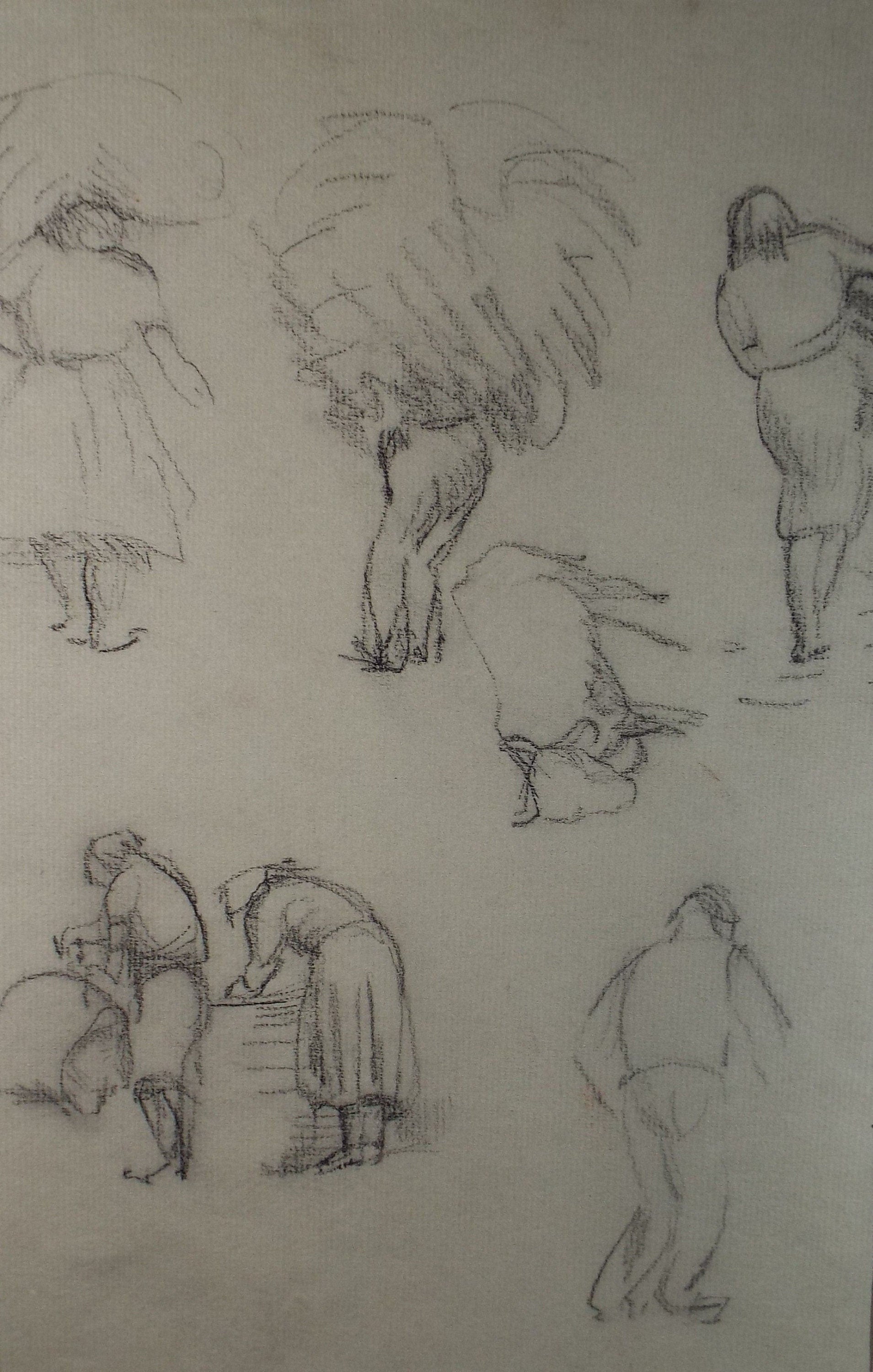 Original Pastel, 'Figure Studies', Circa 1950, Mariota Bosanquet 1923 -2022