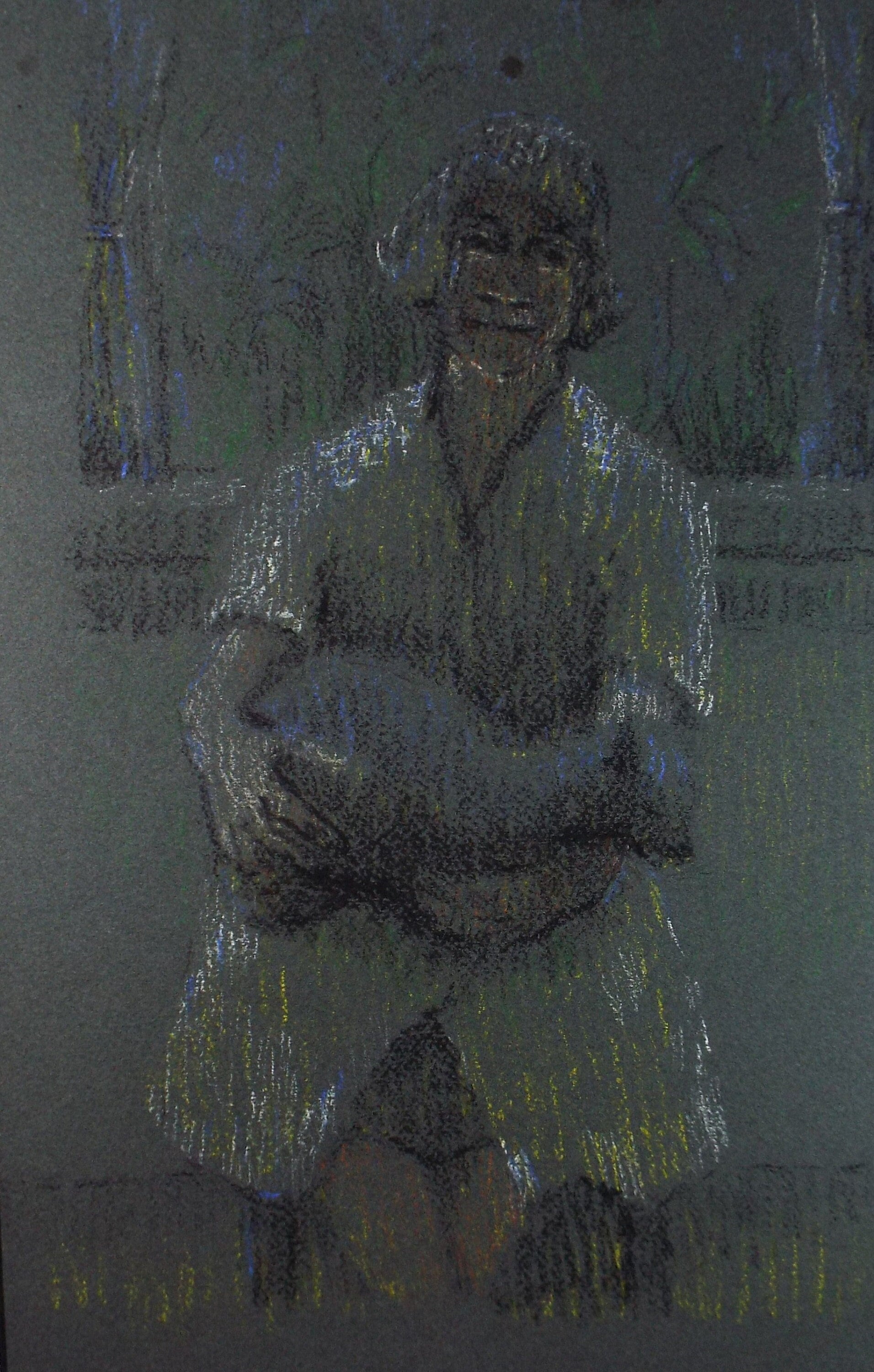 Original Pastel, 'Seated Figure', Circa 1990, Mariota Bosanquet 1923 -2022