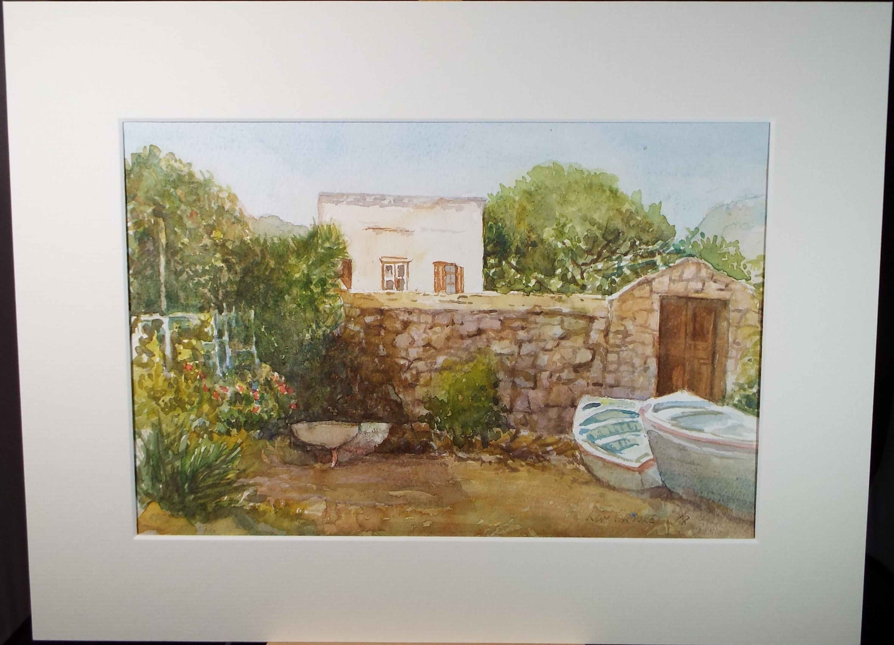 Original Watercolour,'Pedi Garden', dated 1998 , Ron Brooker