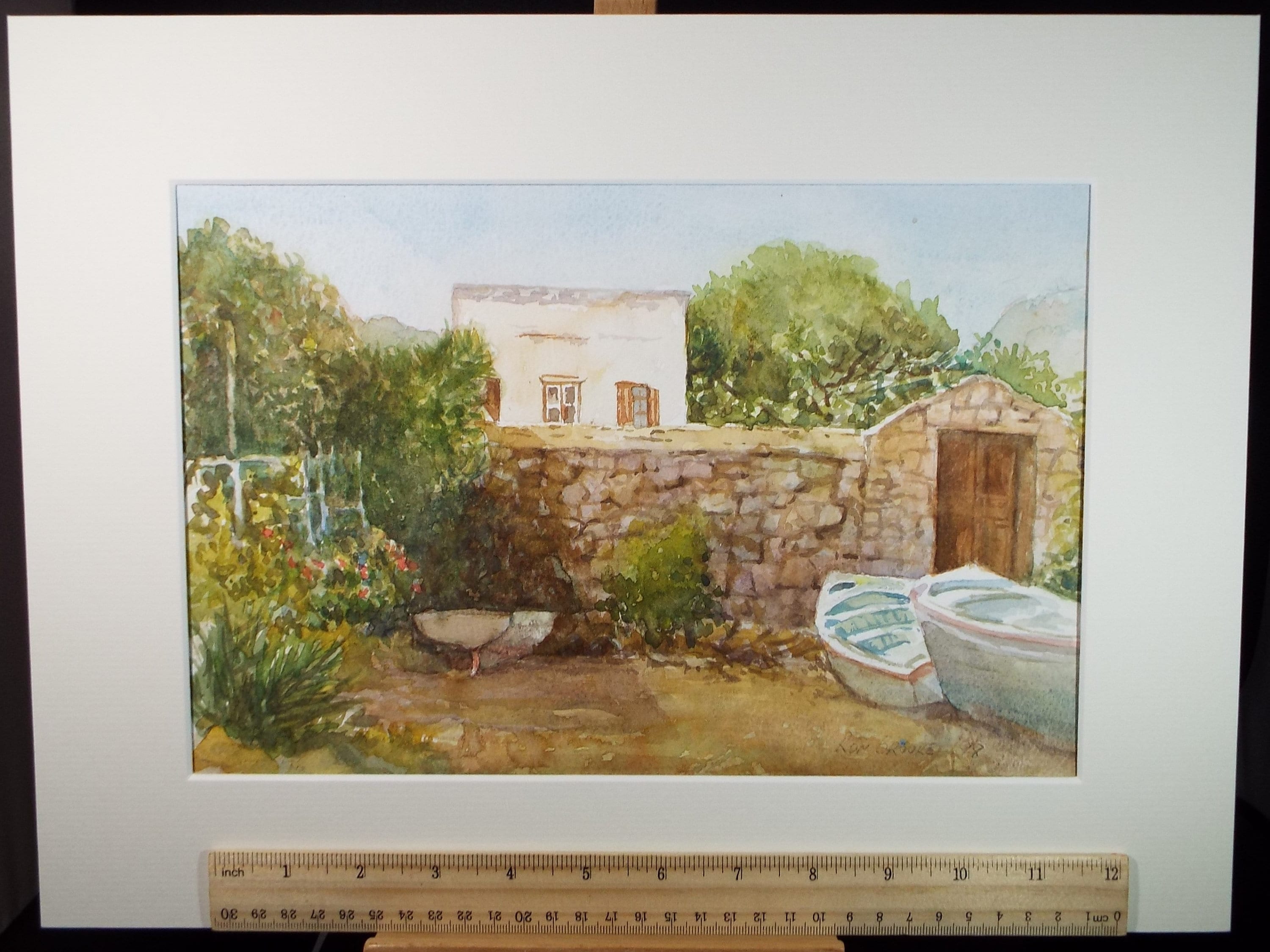 Original Watercolour,'Pedi Garden', dated 1998 , Ron Brooker
